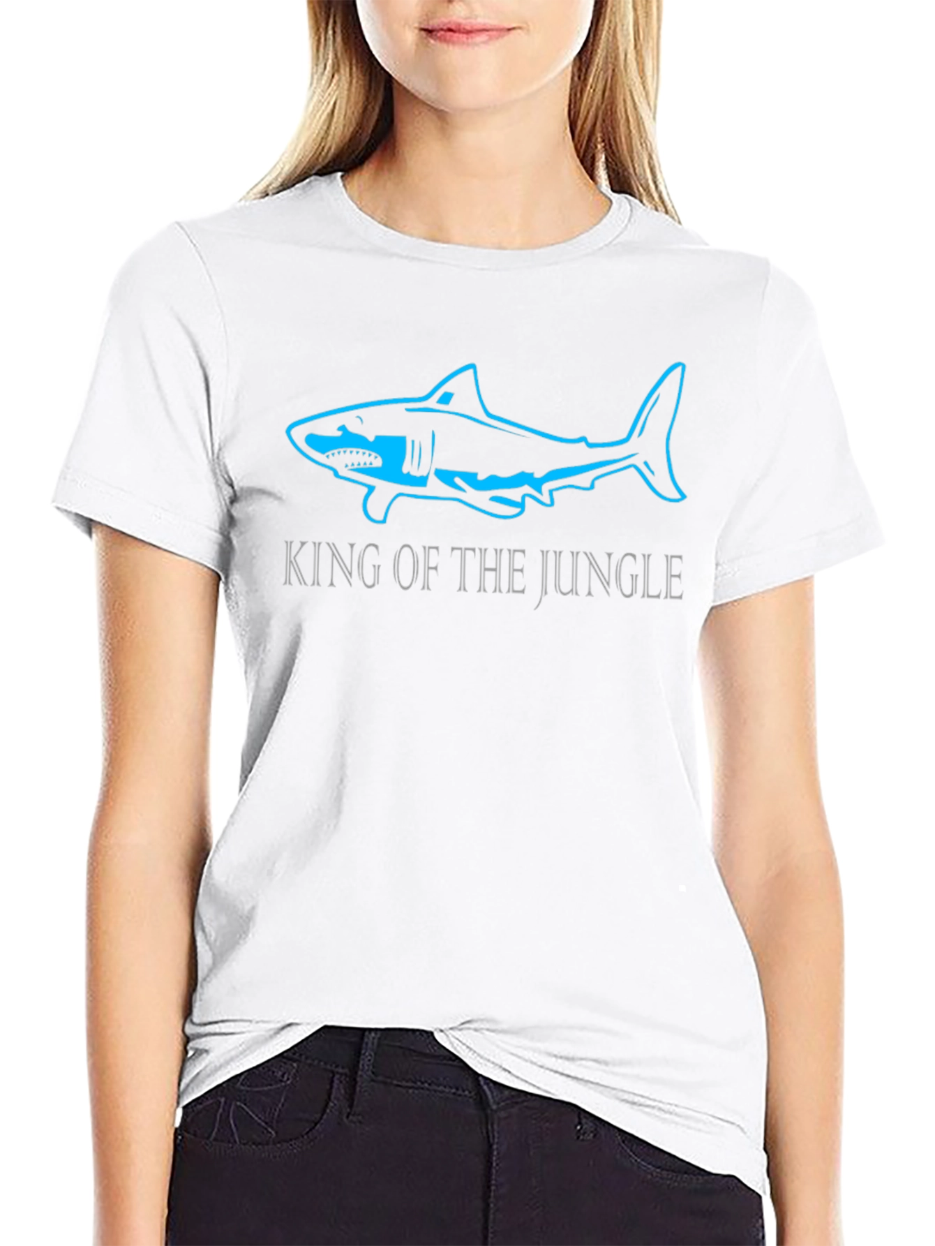 King of the Jungle Shark T-Shirt - Black