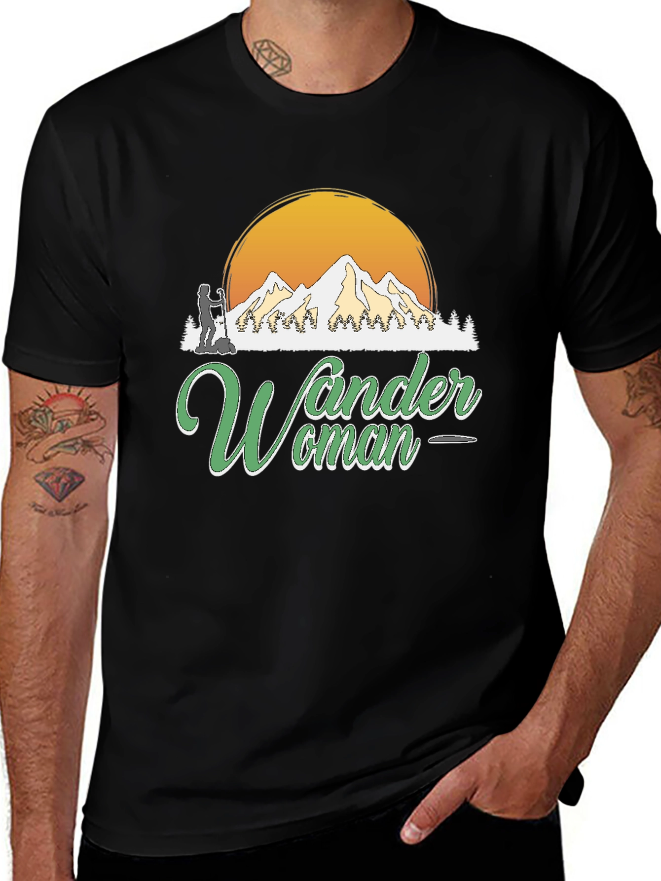 Wander Woman Hiking T-Shirt Black