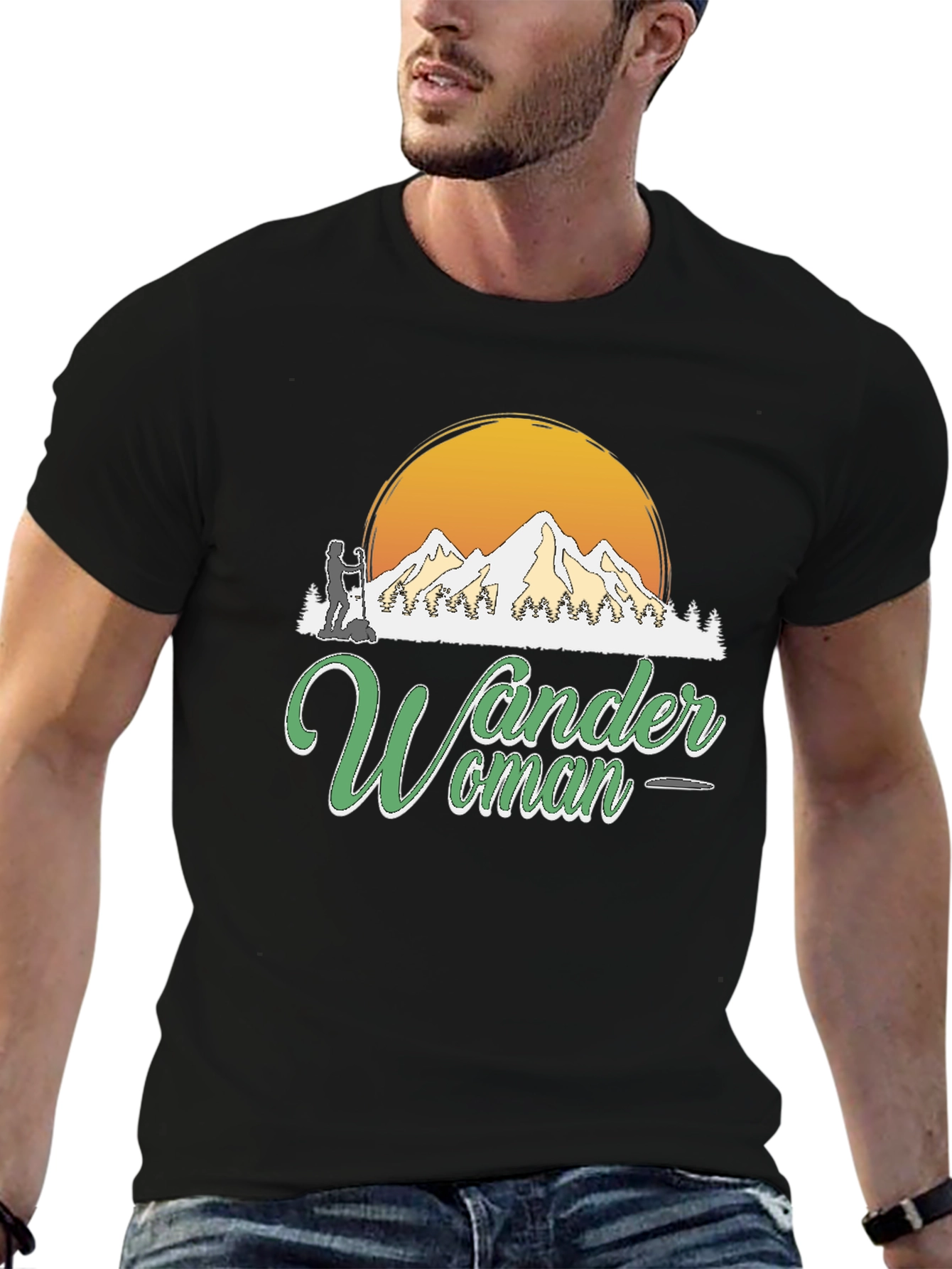 Wander Woman Hiking T-Shirt Black