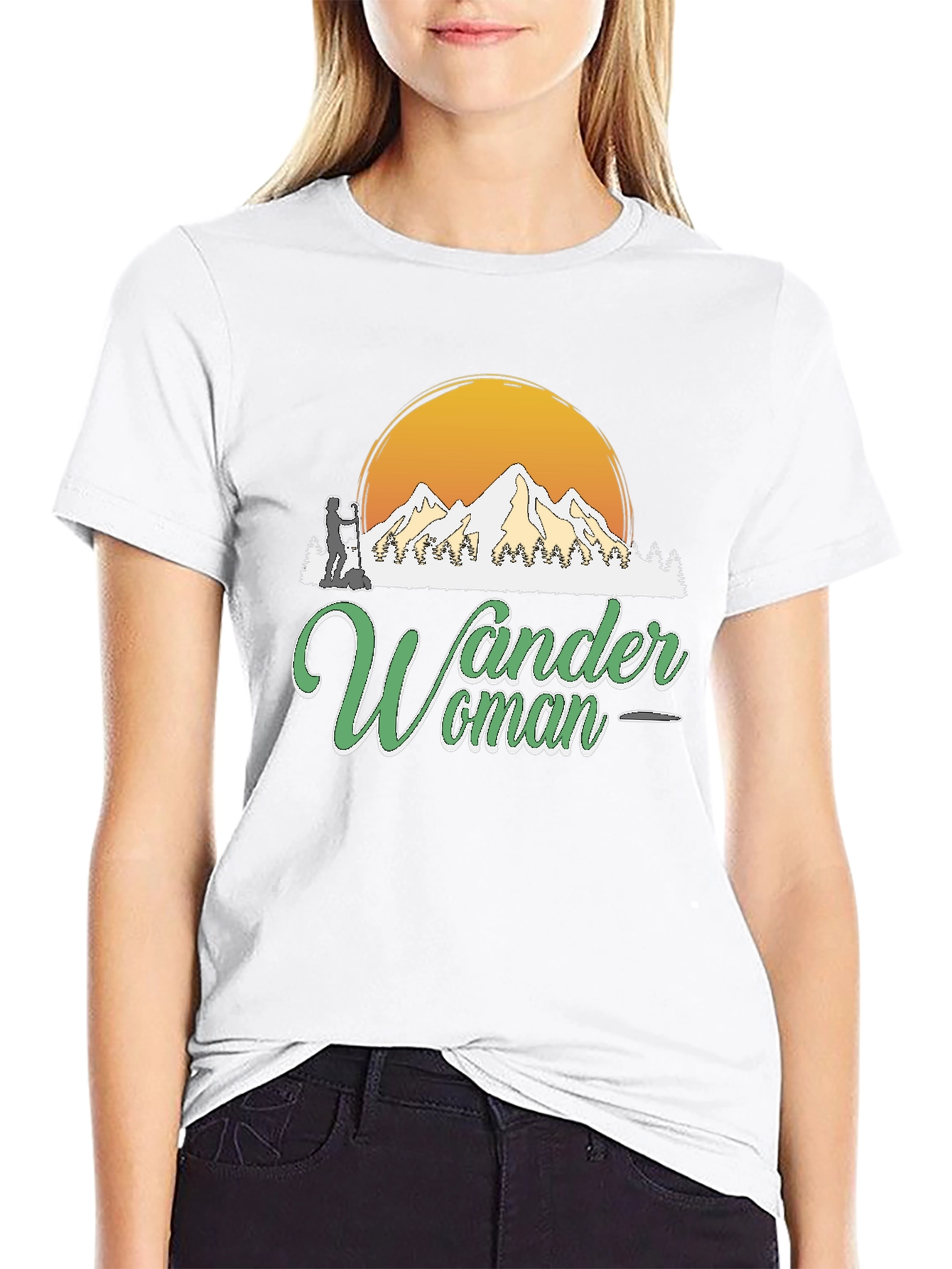 Wander Woman Hiking T-Shirt Black