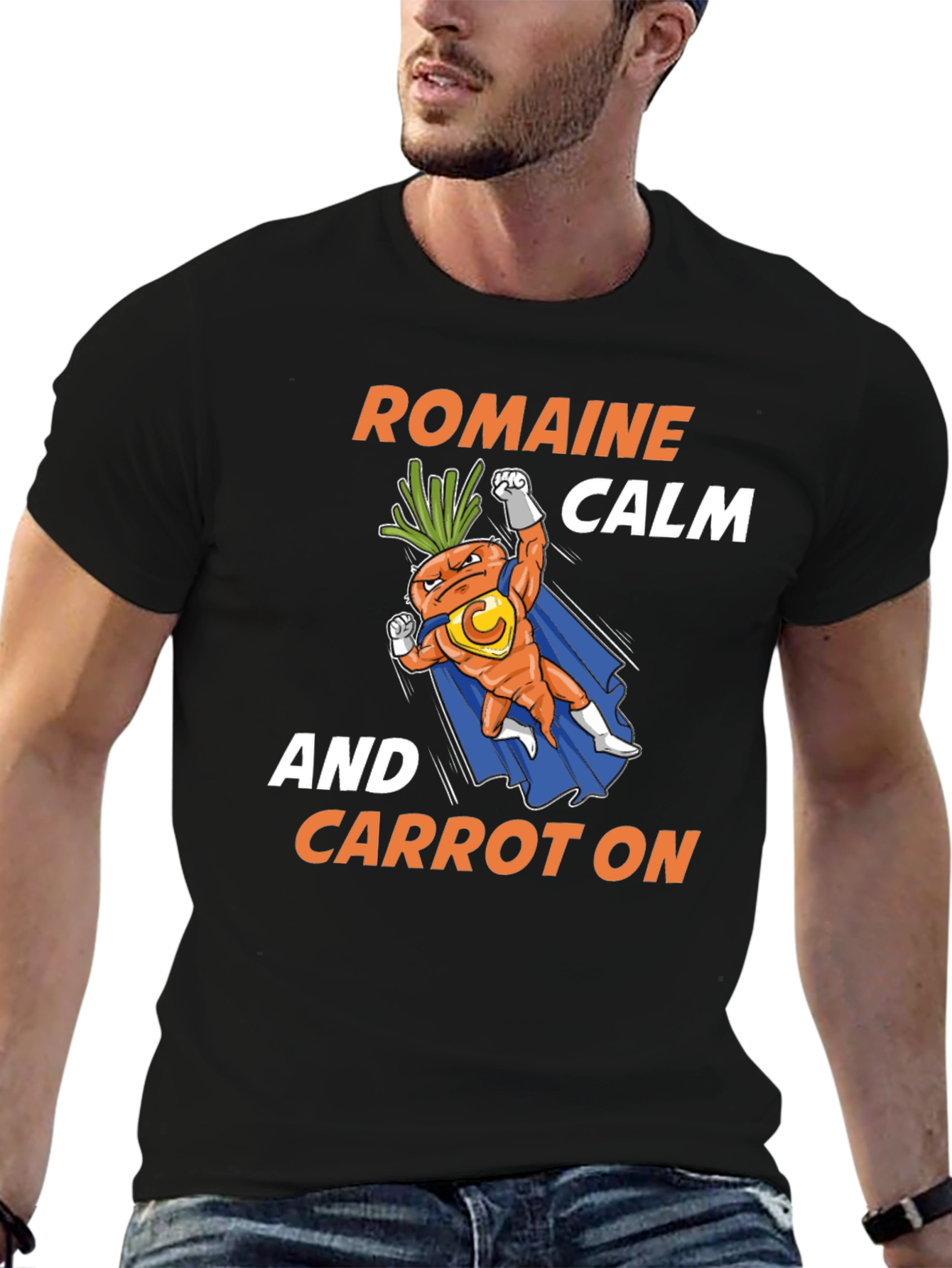 Romaine Calm and Carrot On Graphic T-Shirt