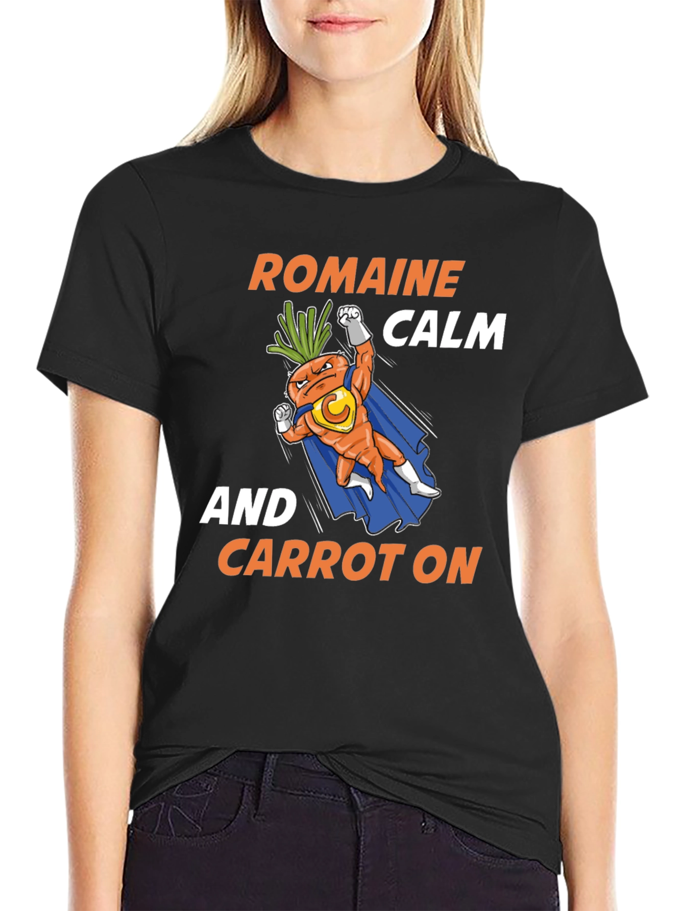 Romaine Calm and Carrot On Graphic T-Shirt