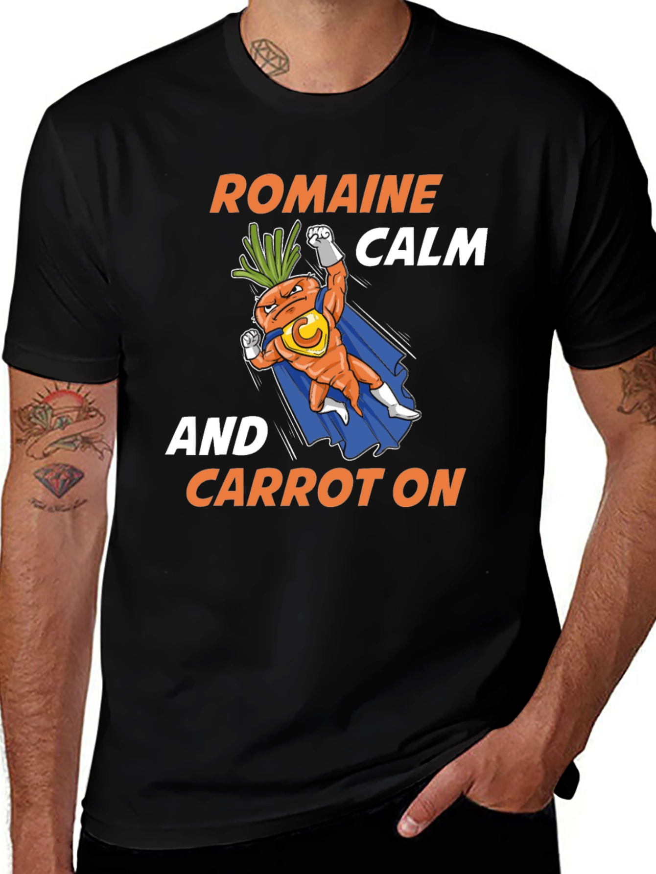 Romaine Calm and Carrot On Graphic T-Shirt