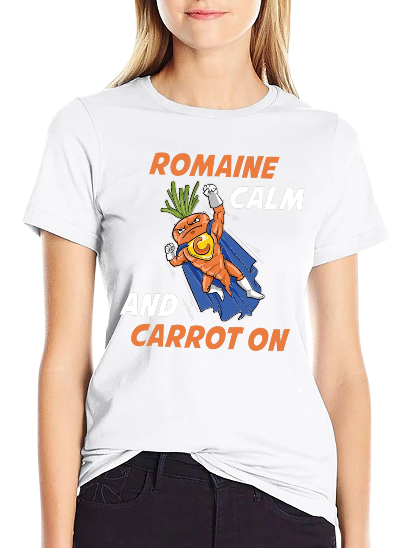 Romaine Calm and Carrot On Graphic T-Shirt