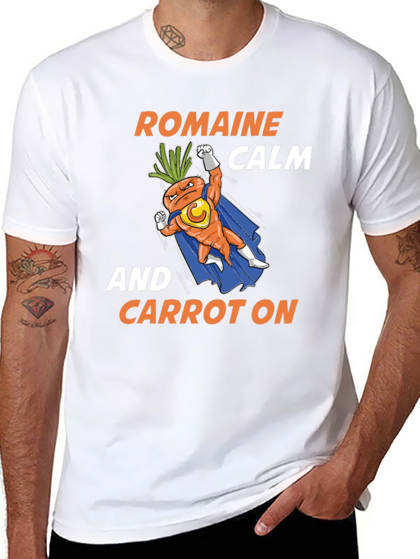 Romaine Calm and Carrot On Graphic T-Shirt