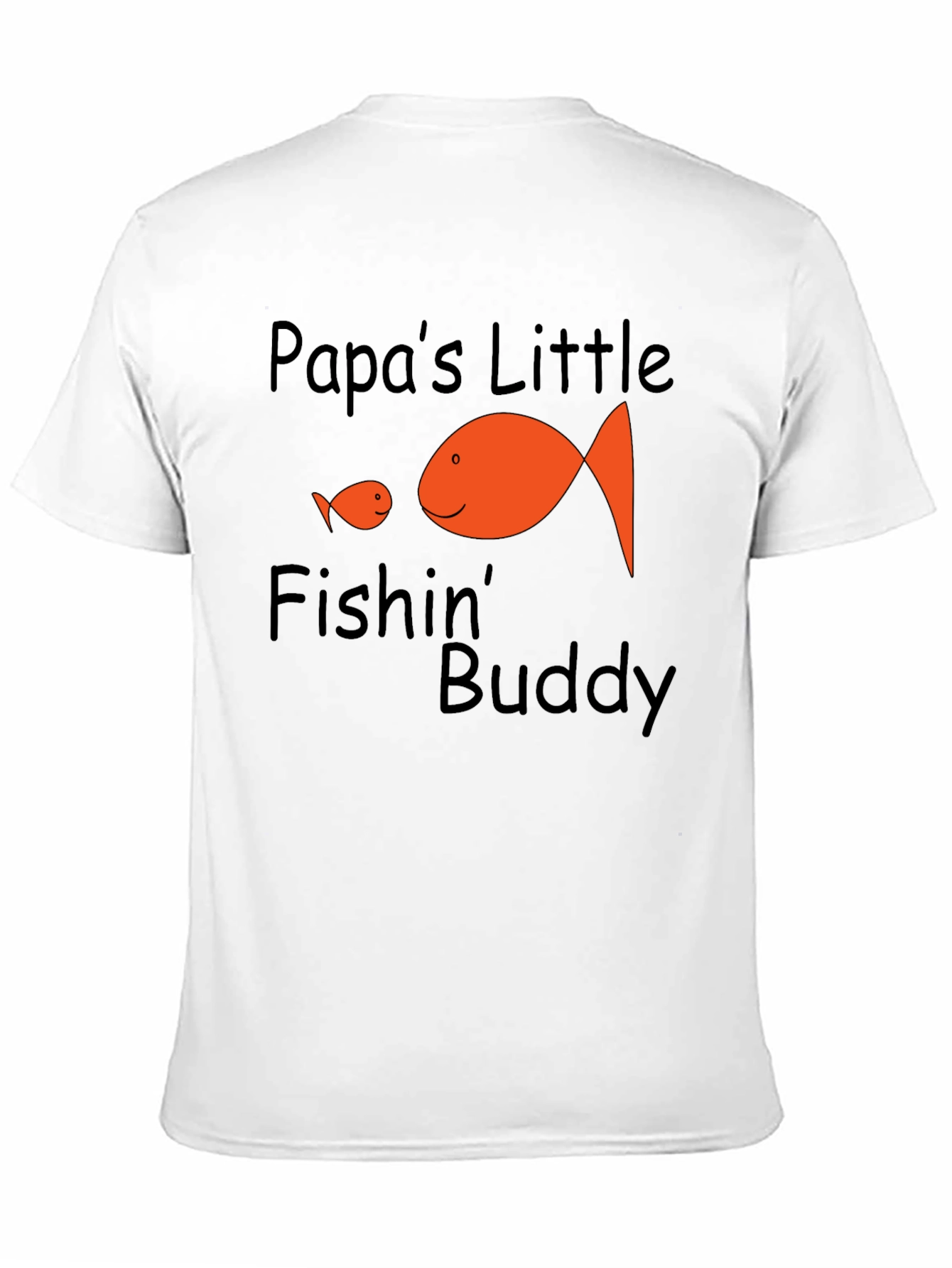 Papas Little Fishin Buddy Black Graphic Tee