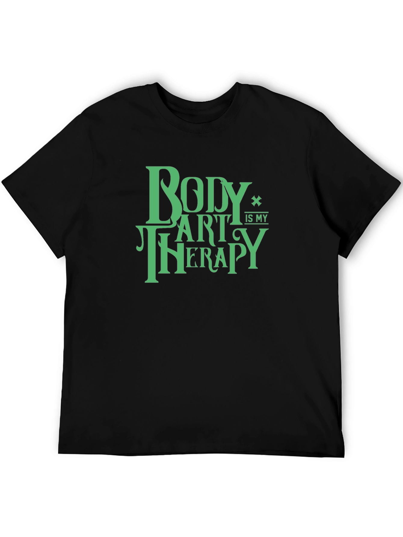 Body Art Therapy T-Shirt - Black Cotton Graphic Tee