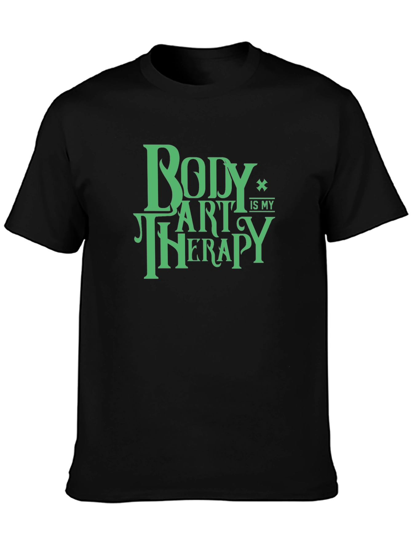 Body Art Therapy T-Shirt - Black Cotton Graphic Tee