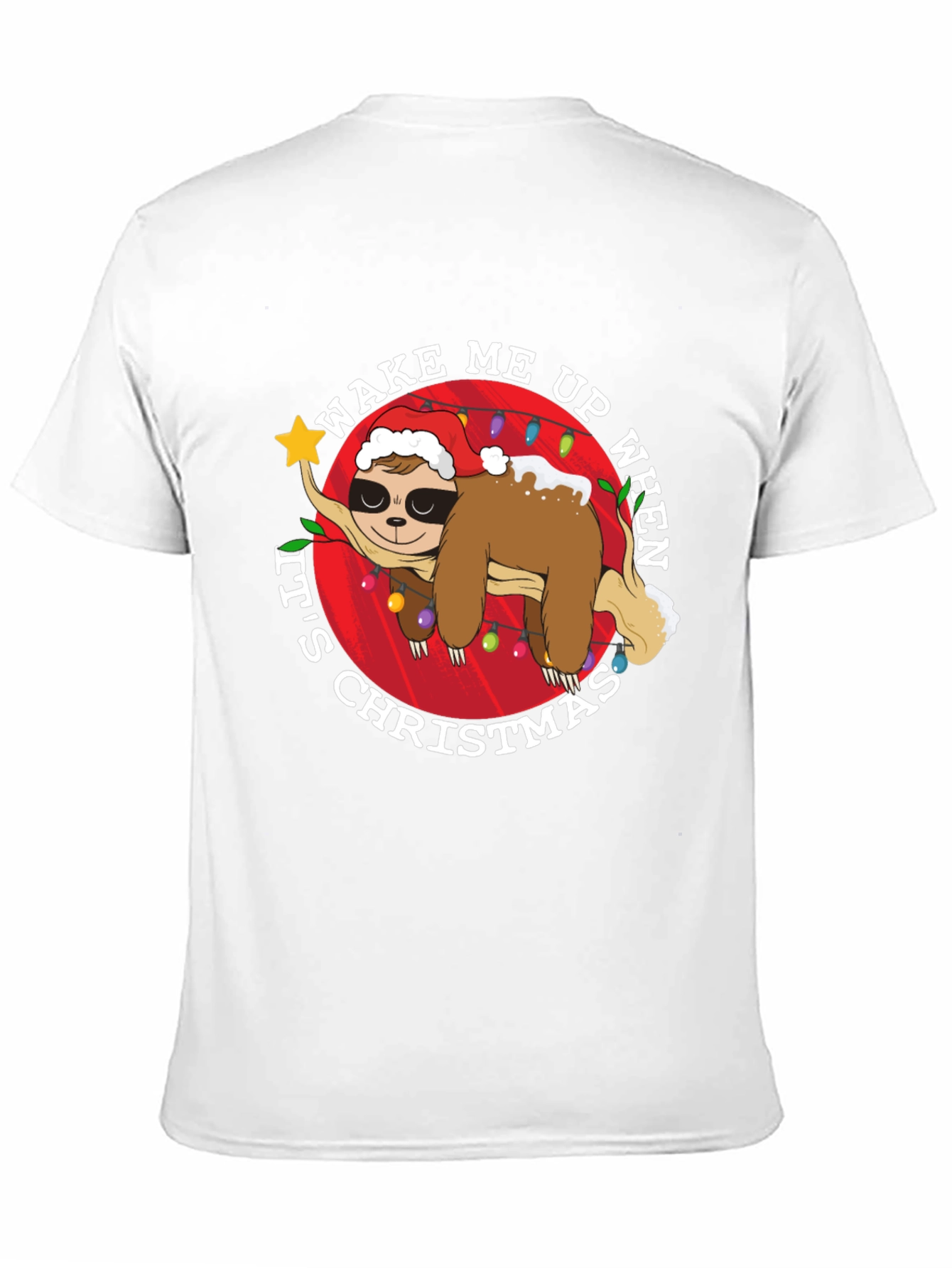 Wake Me Up Christmas Sloth Graphic Tee