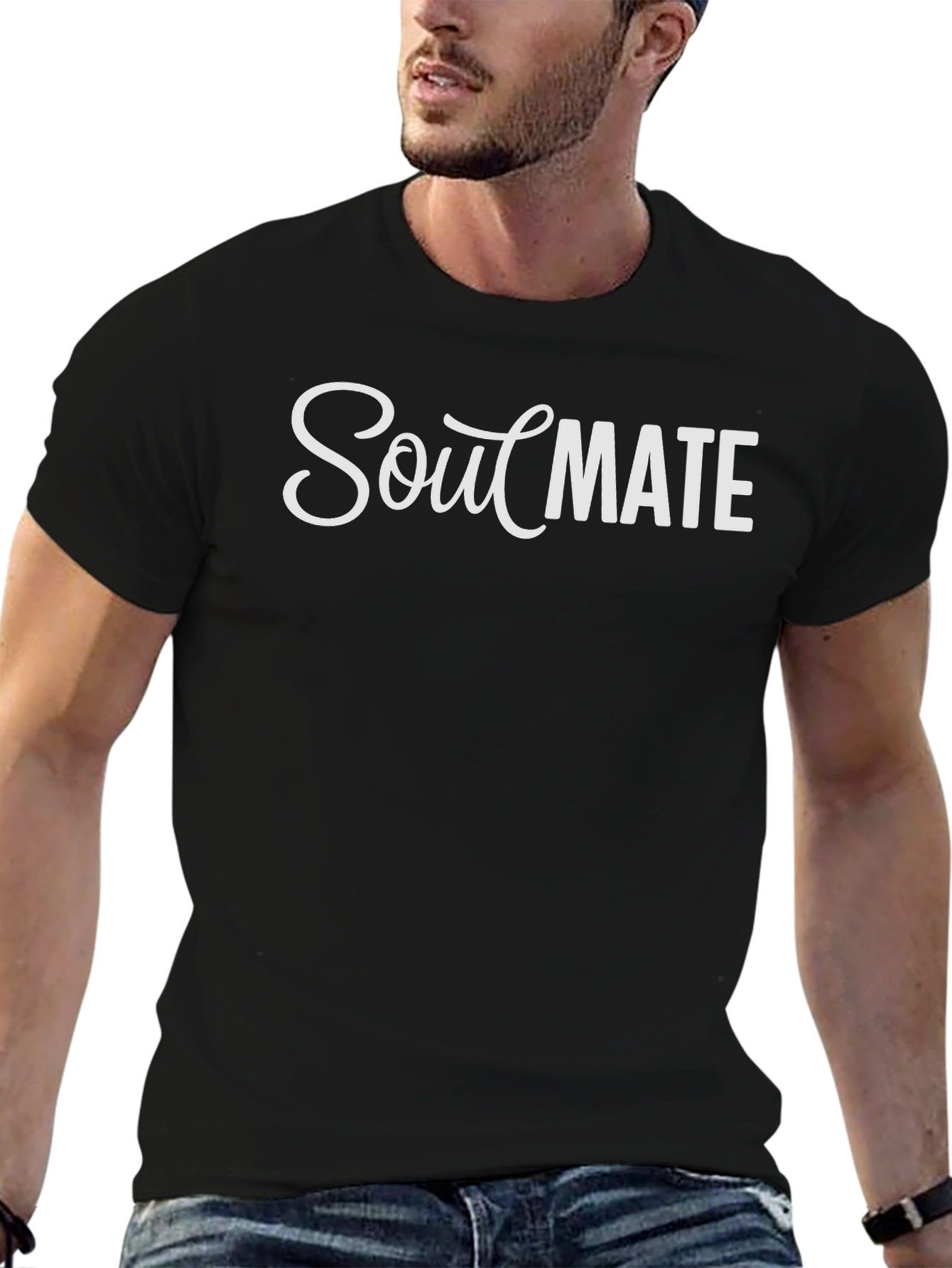 Soulmate Graphic Tee - Modern Black T-Shirt