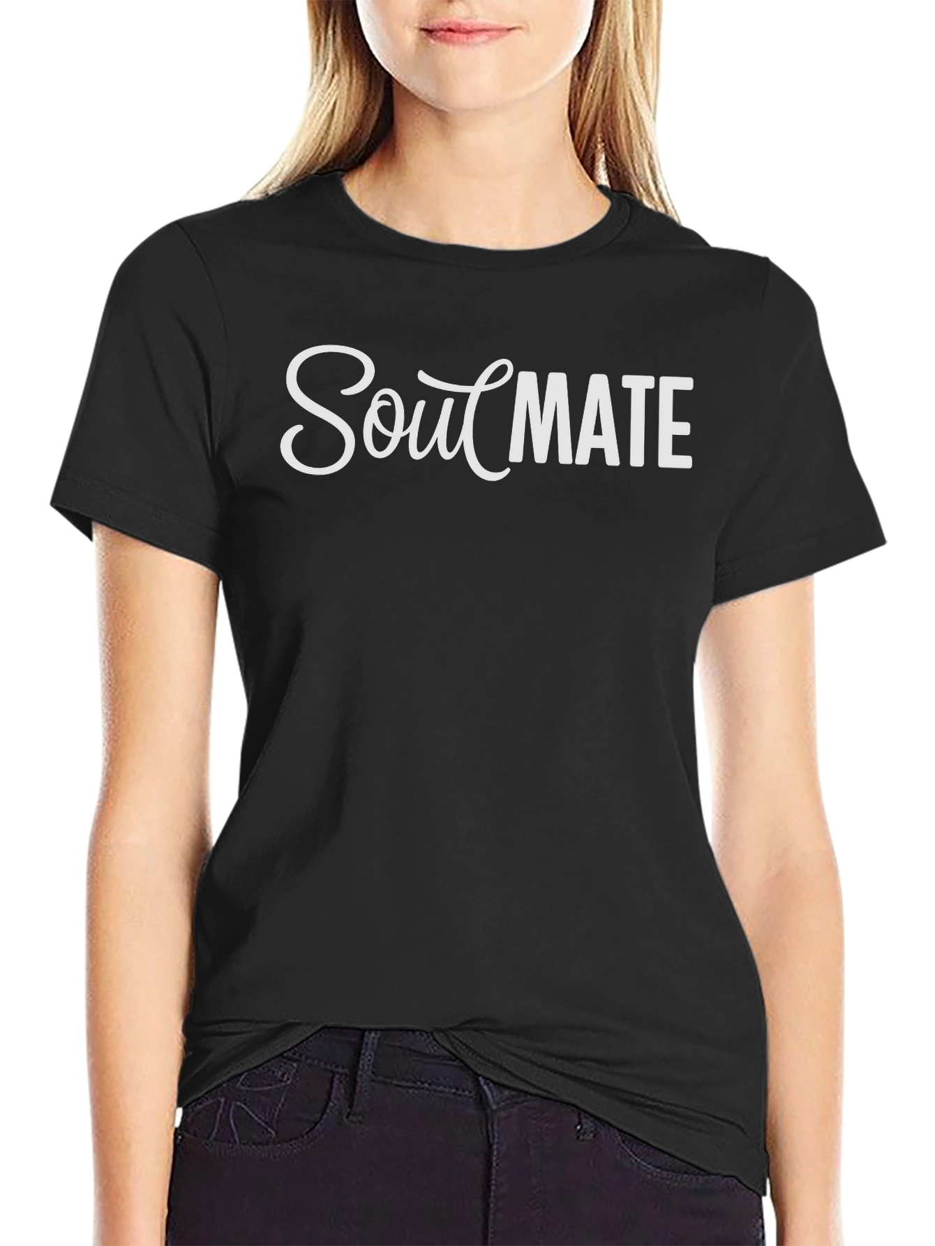 Soulmate Graphic Tee - Modern Black T-Shirt