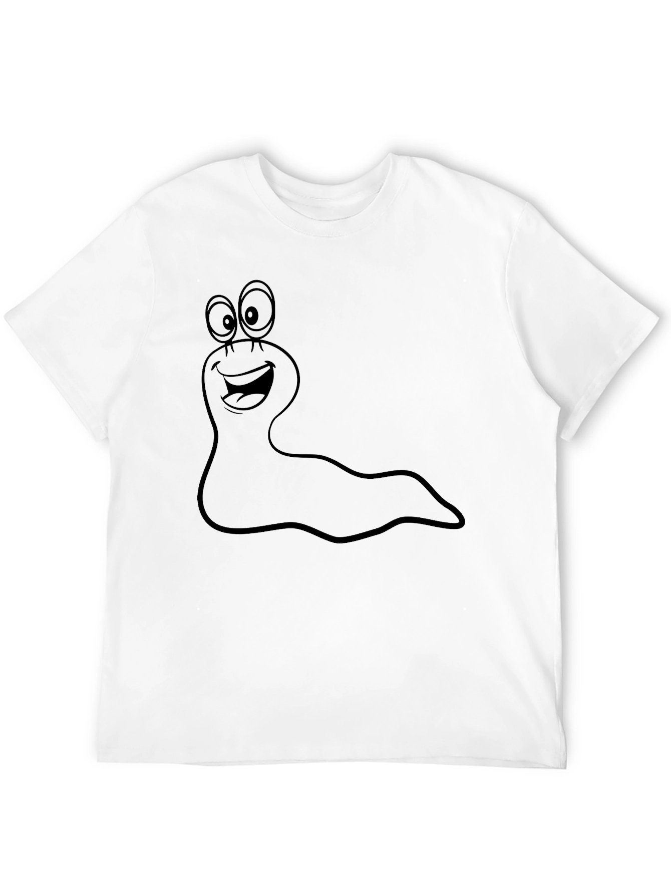 Funny Cartoon Slug Graphic T-Shirt