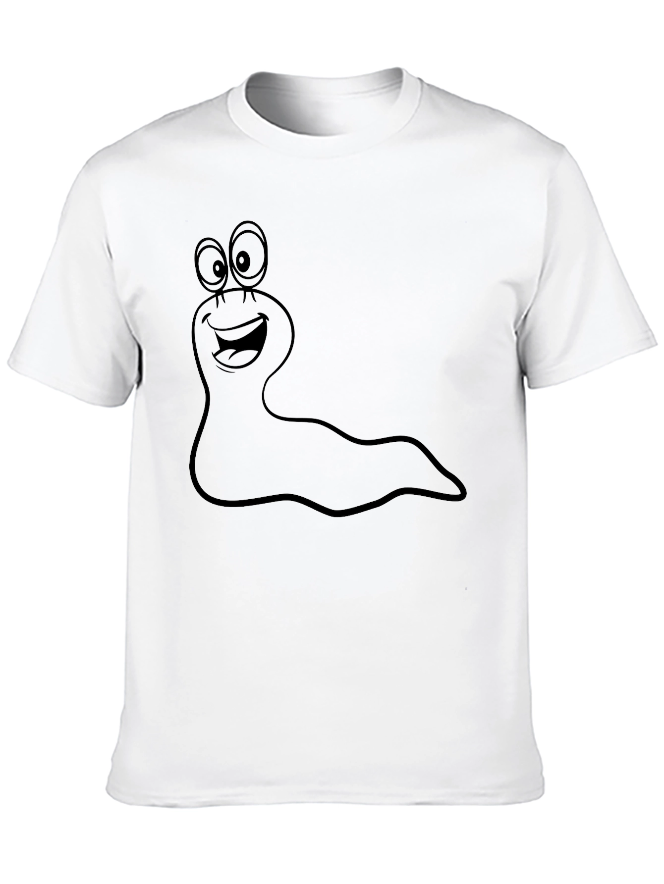 Funny Cartoon Slug Graphic T-Shirt