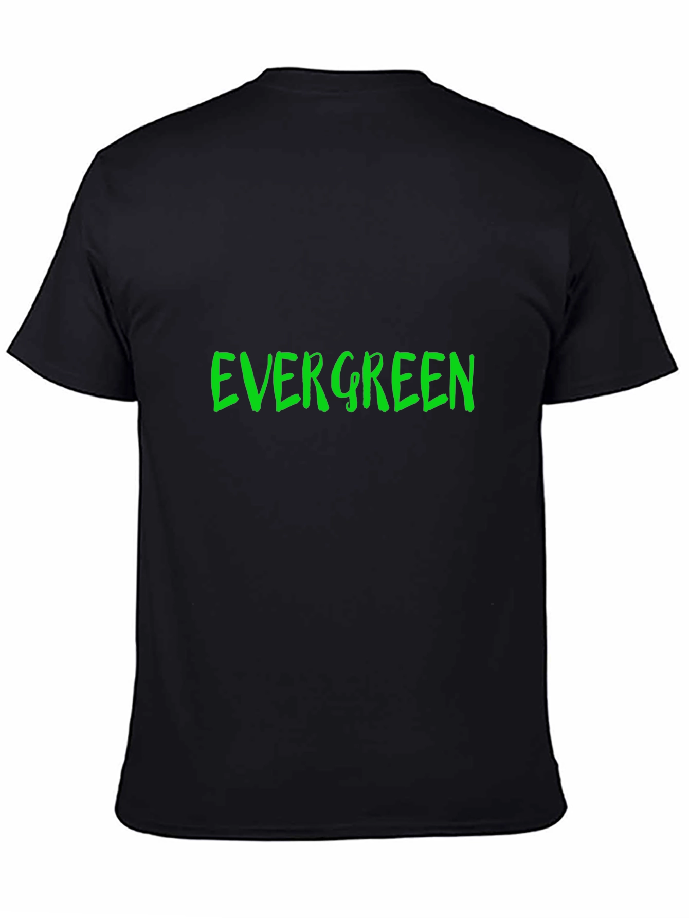 Evergreen Graphic Print Black T-Shirt