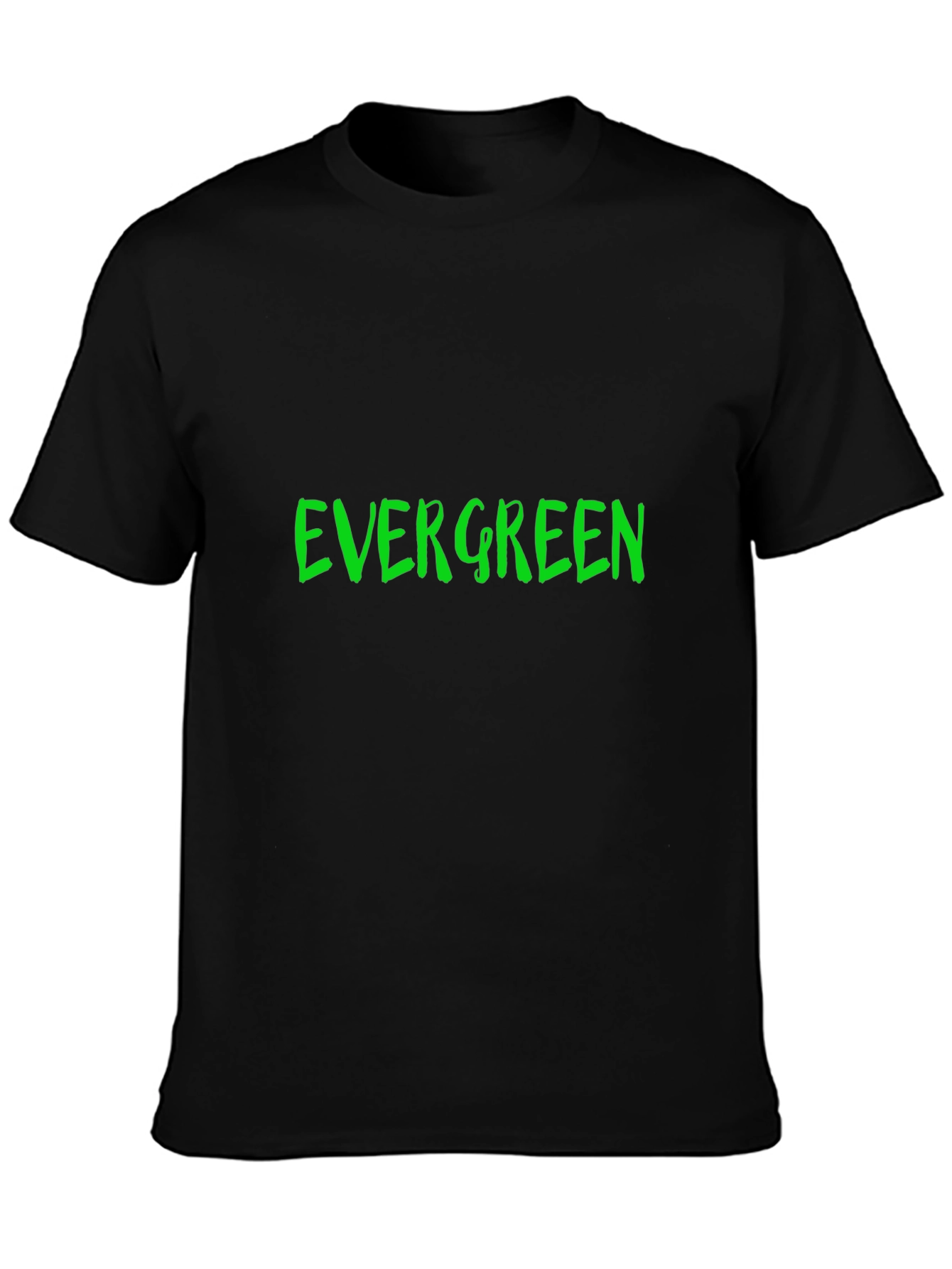 Evergreen Graphic Print Black T-Shirt
