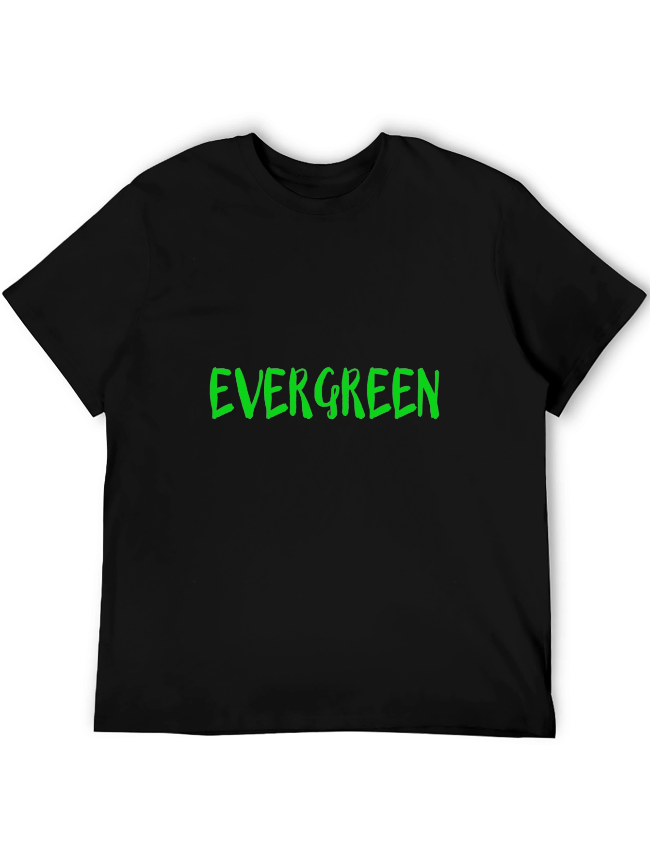 Evergreen Graphic Print Black T-Shirt