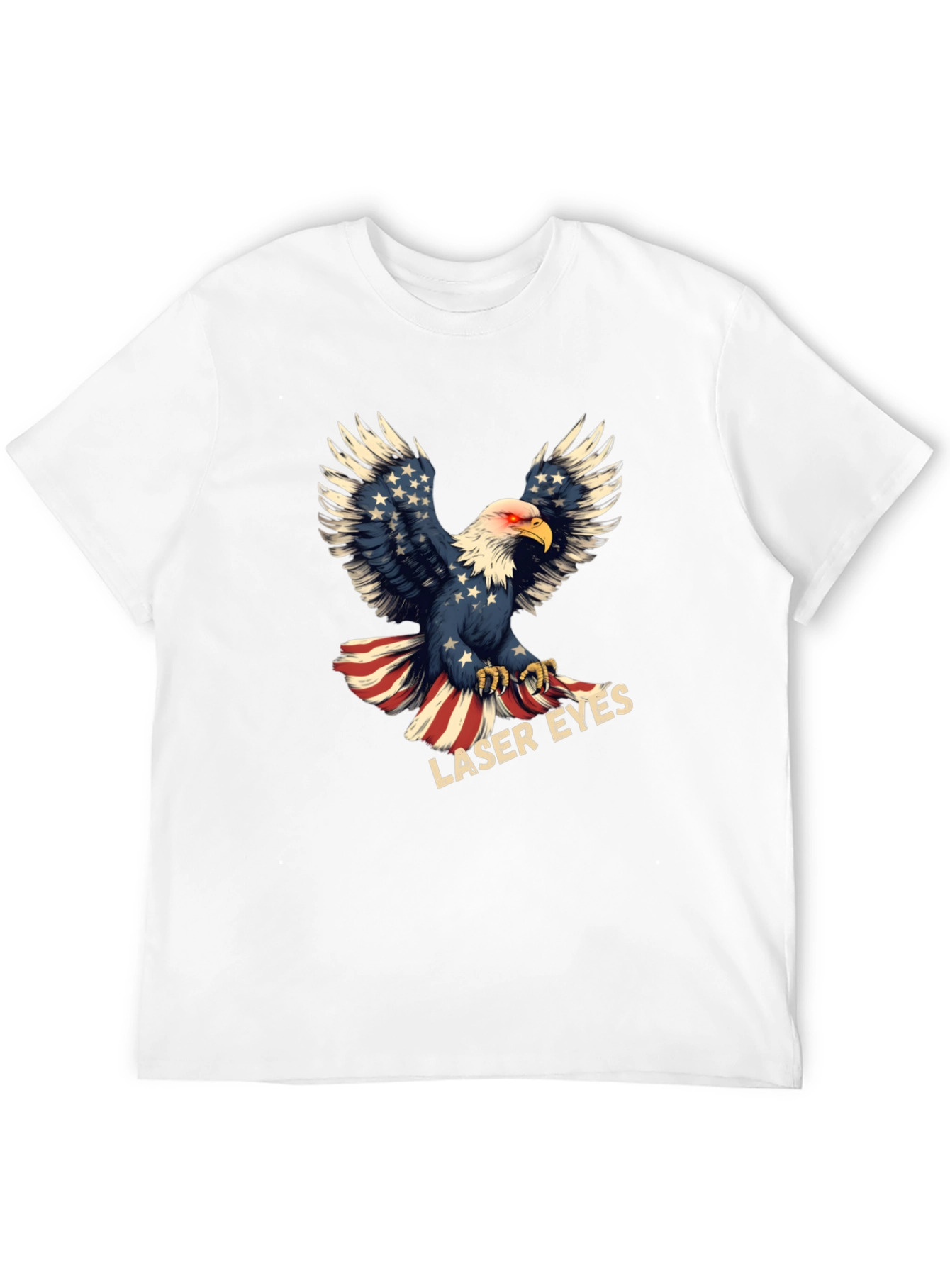 Laser Eyes Eagle Patriotic T-Shirt