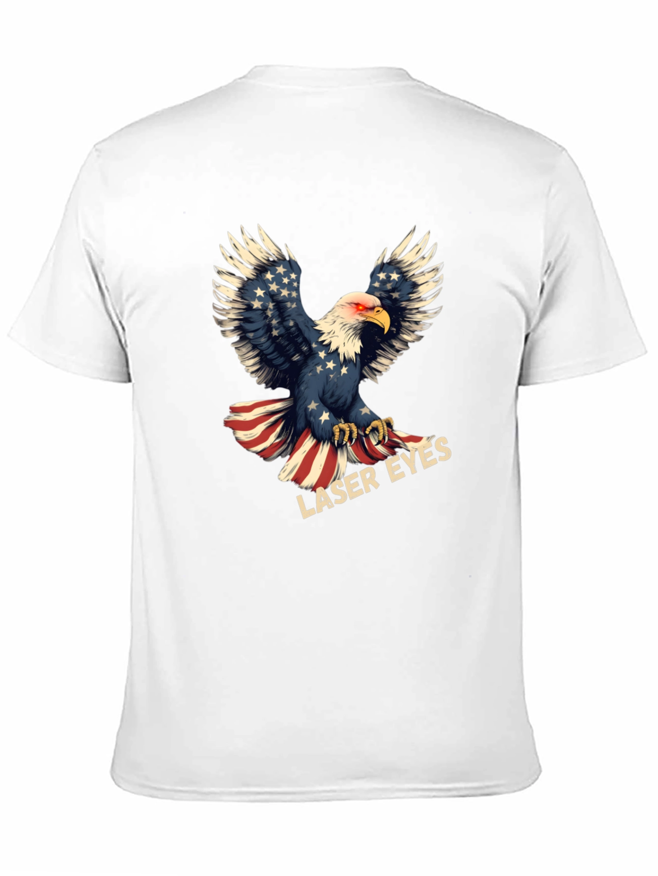 Laser Eyes Eagle Patriotic T-Shirt