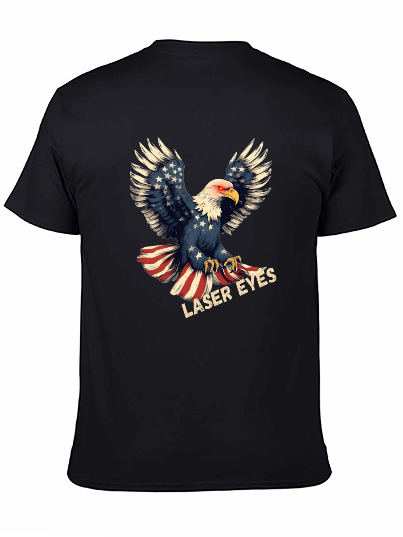 Laser Eyes Eagle Patriotic T-Shirt