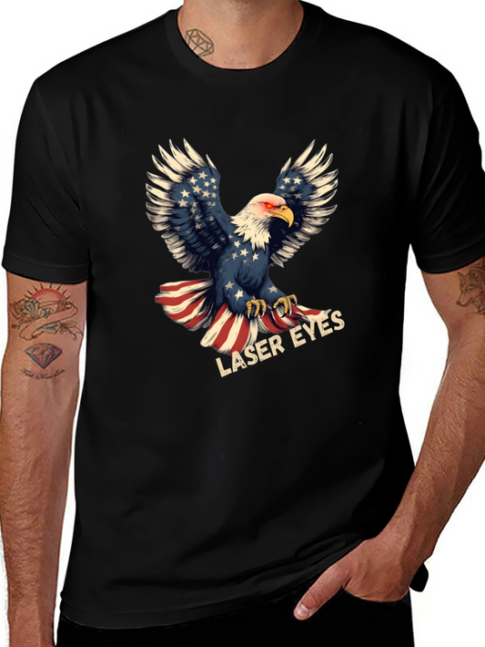 Laser Eyes Eagle Patriotic T-Shirt