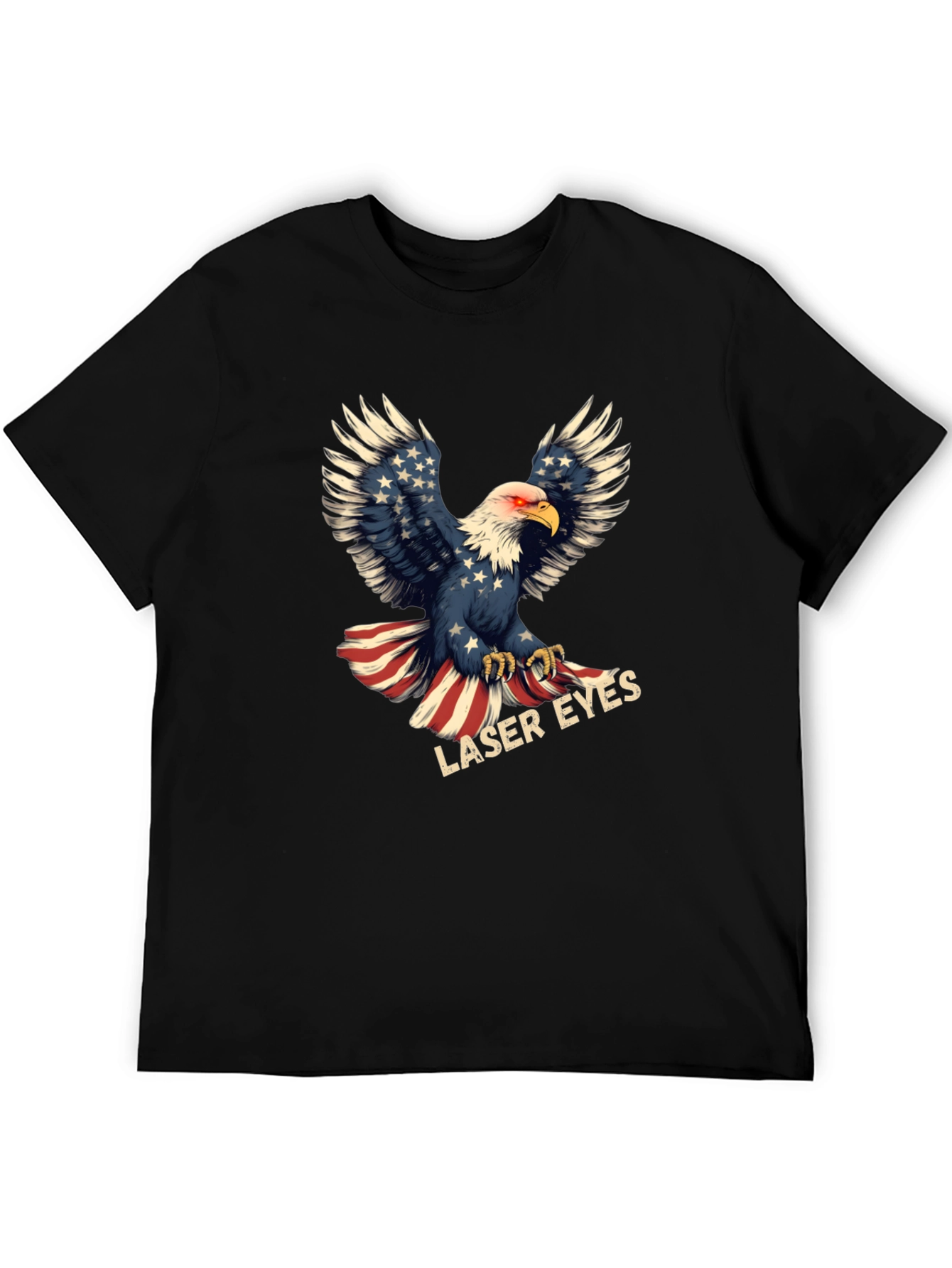 Laser Eyes Eagle Patriotic T-Shirt