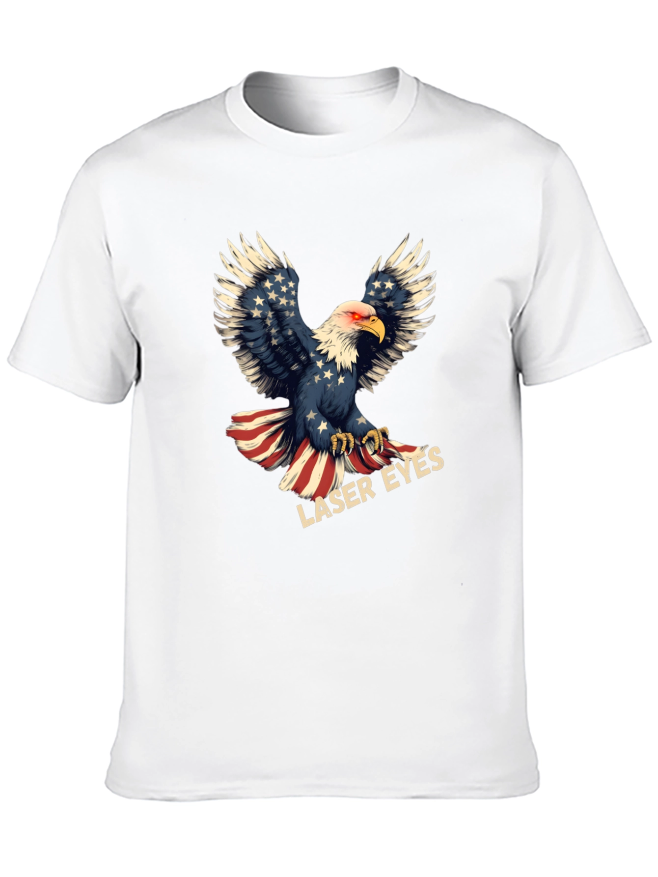 Laser Eyes Eagle Patriotic T-Shirt