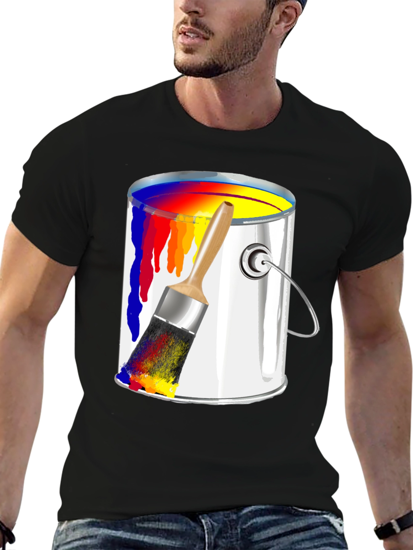 Paint Bucket & Brush Graphic Tee - Artist Inspired