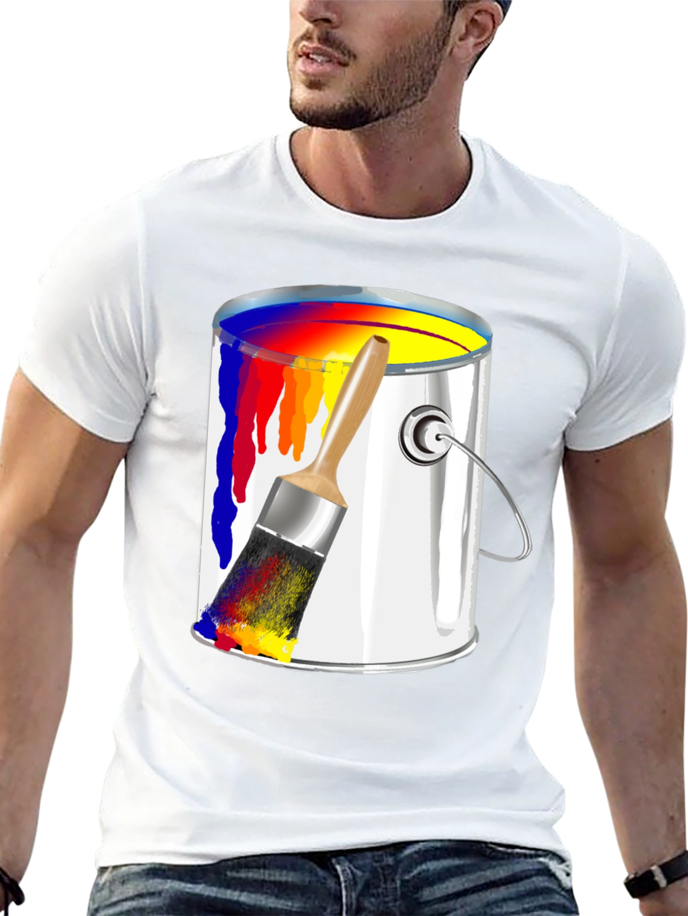 Paint Bucket & Brush Graphic Tee - Artist Inspired