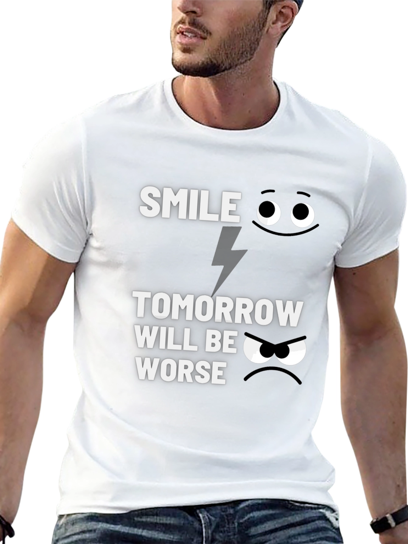 Smile Tomorrow Will Be Worse Graphic T-Shirt