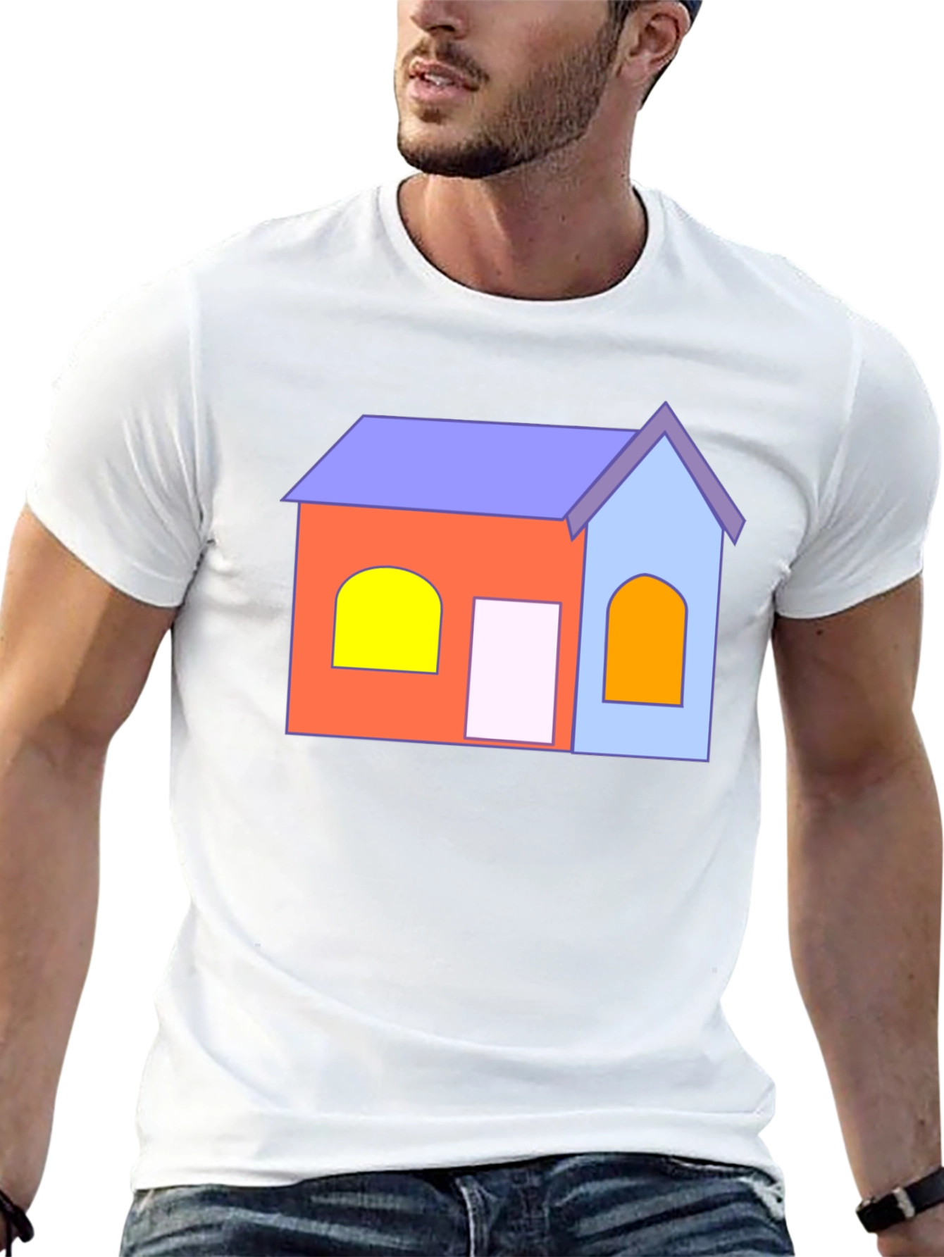Cartoon House T-Shirt - Fun Graphic Tee