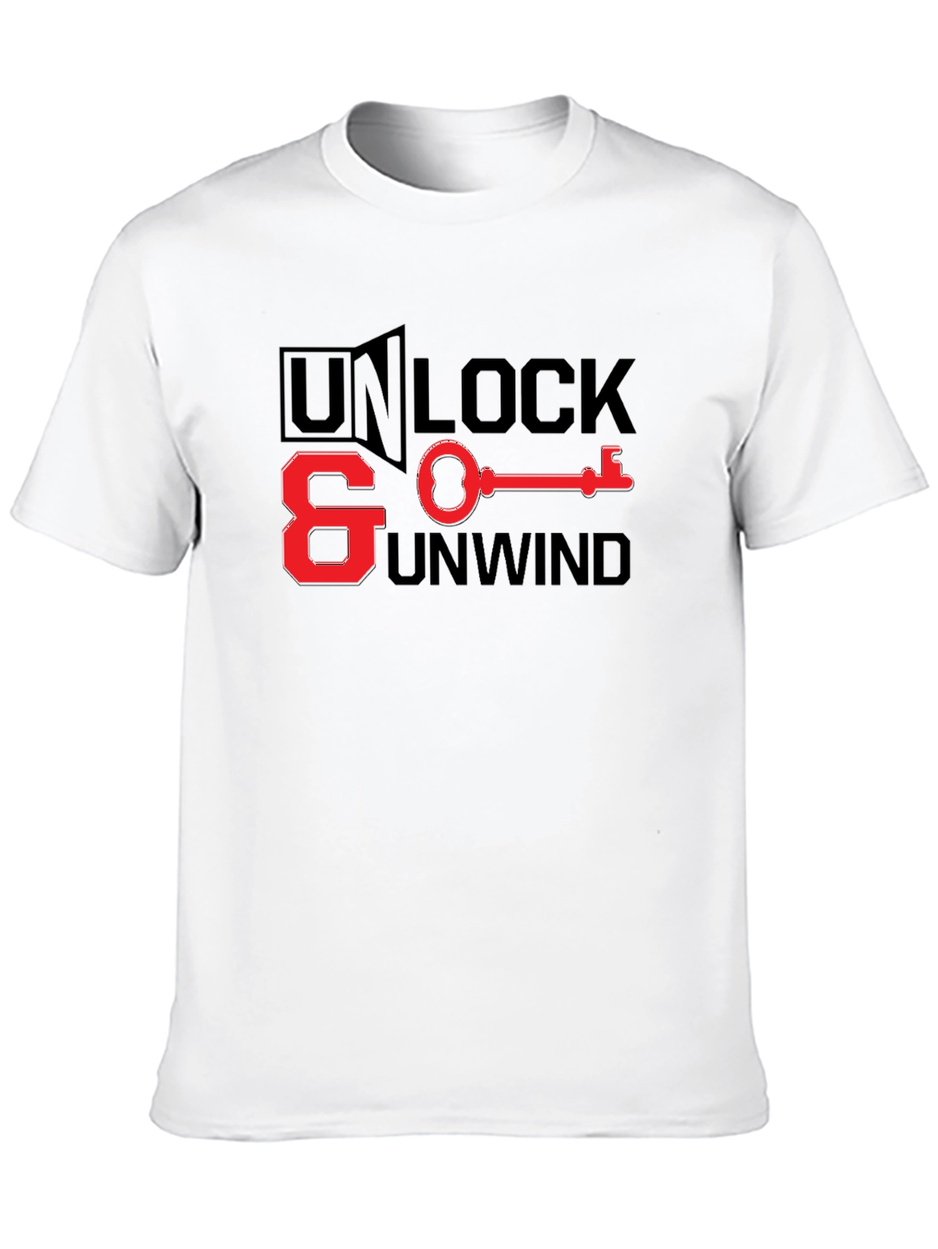 Unlock & Unwind Black Graphic T-Shirt