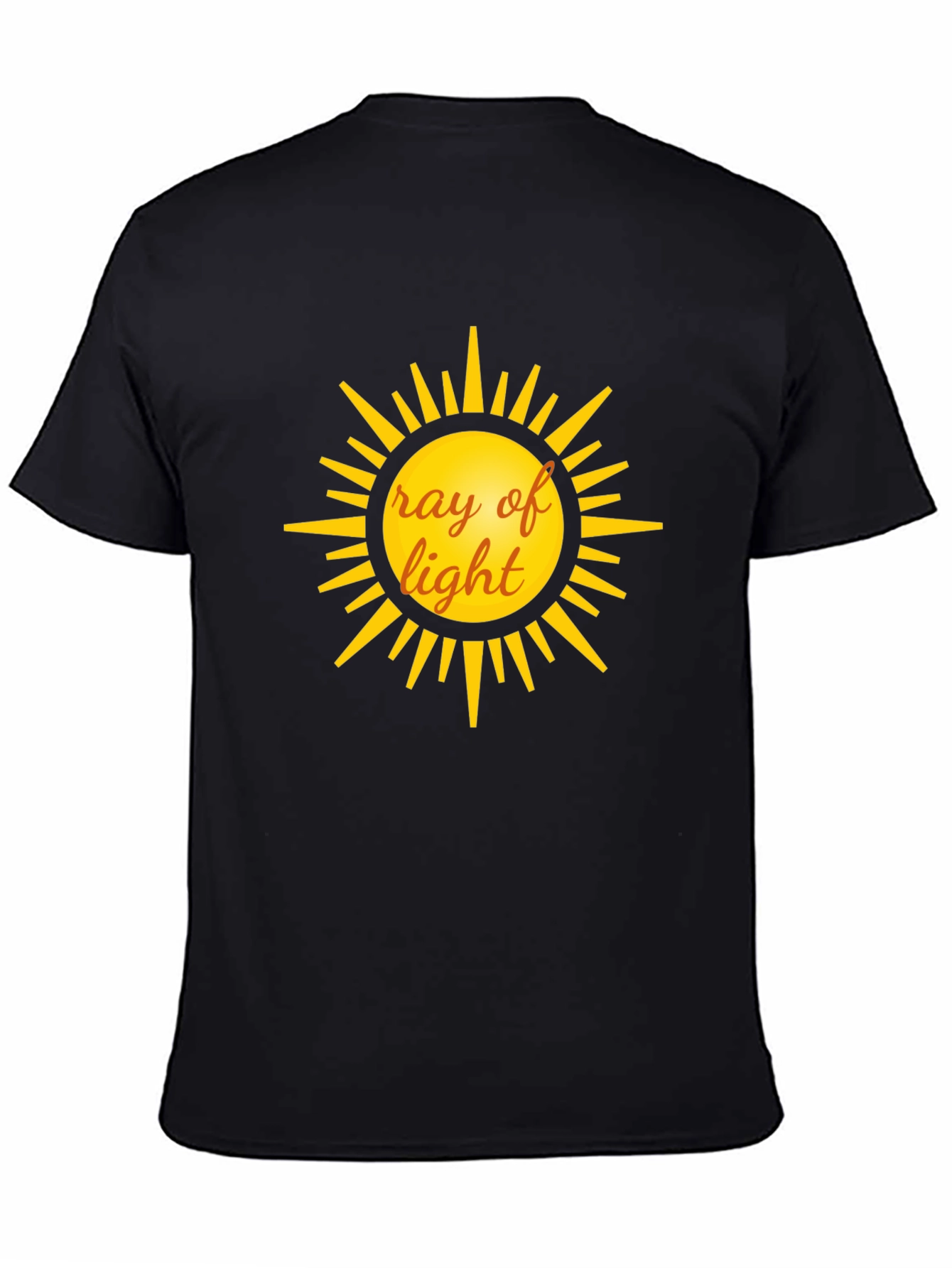 Ray of Light Graphic Tee - Black Cotton T-Shirt