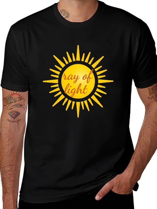 Ray of Light Graphic Tee - Black Cotton T-Shirt