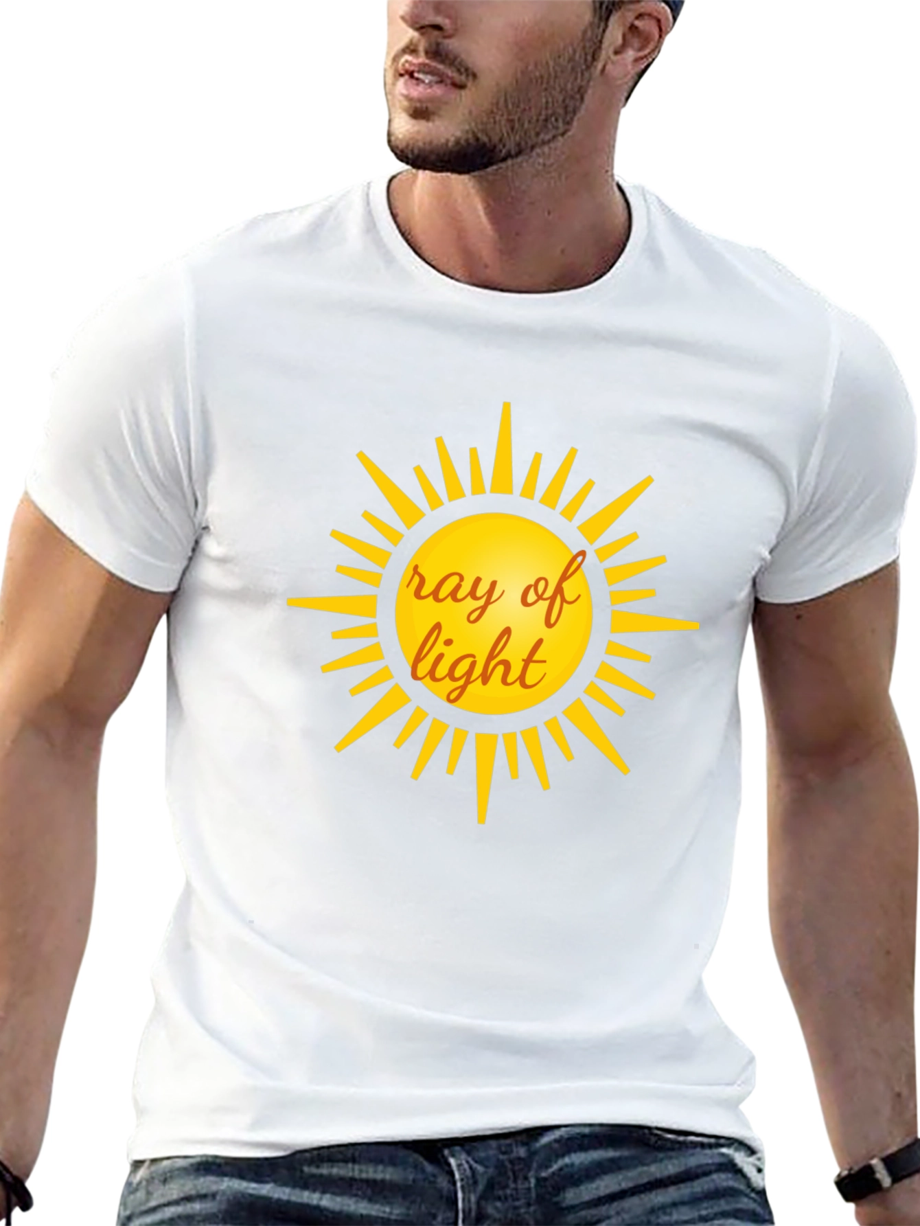 Ray of Light Graphic Tee - Black Cotton T-Shirt