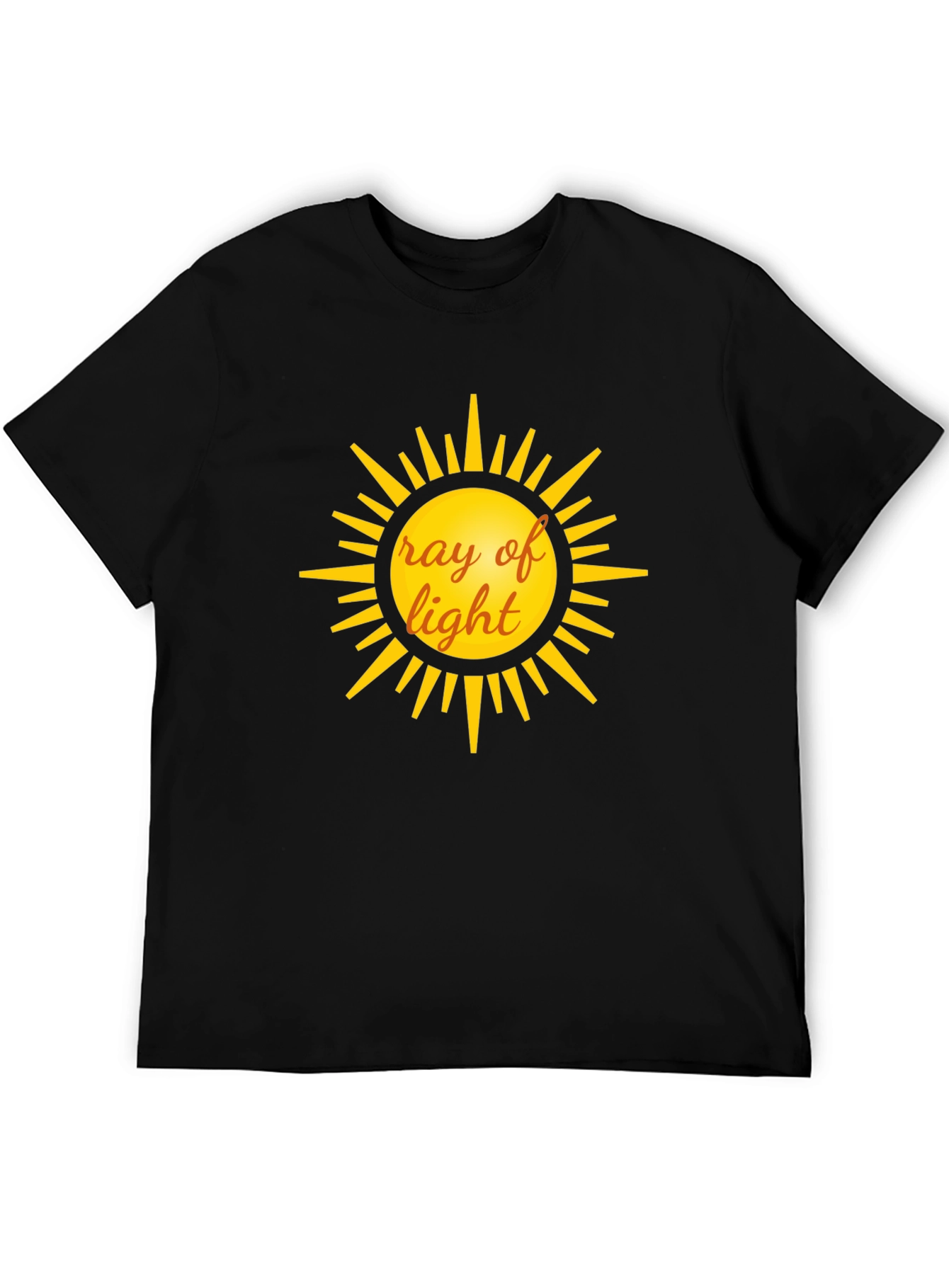 Ray of Light Graphic Tee - Black Cotton T-Shirt