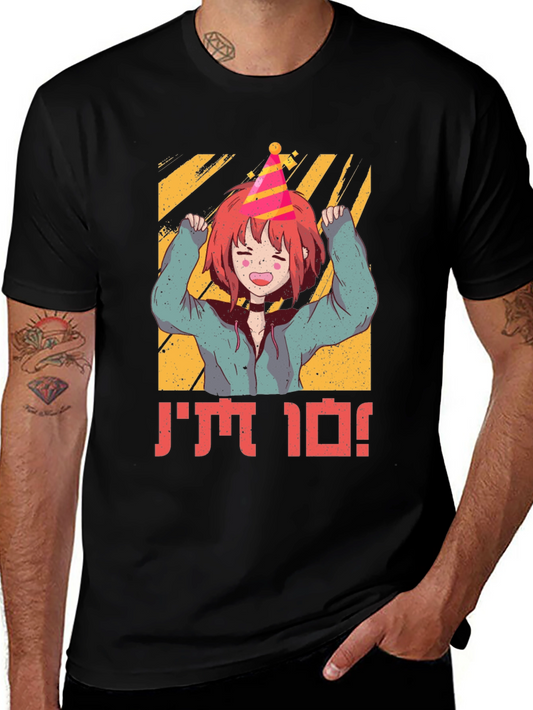 Im 10! Anime Girl Birthday Tee - Fun Celebration Shirt