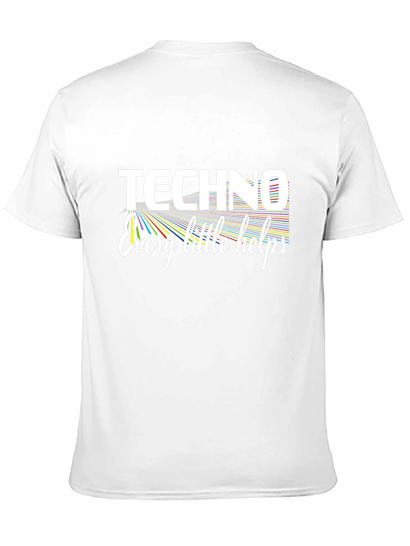 Techno Every Little Helps Black Graphic Tee