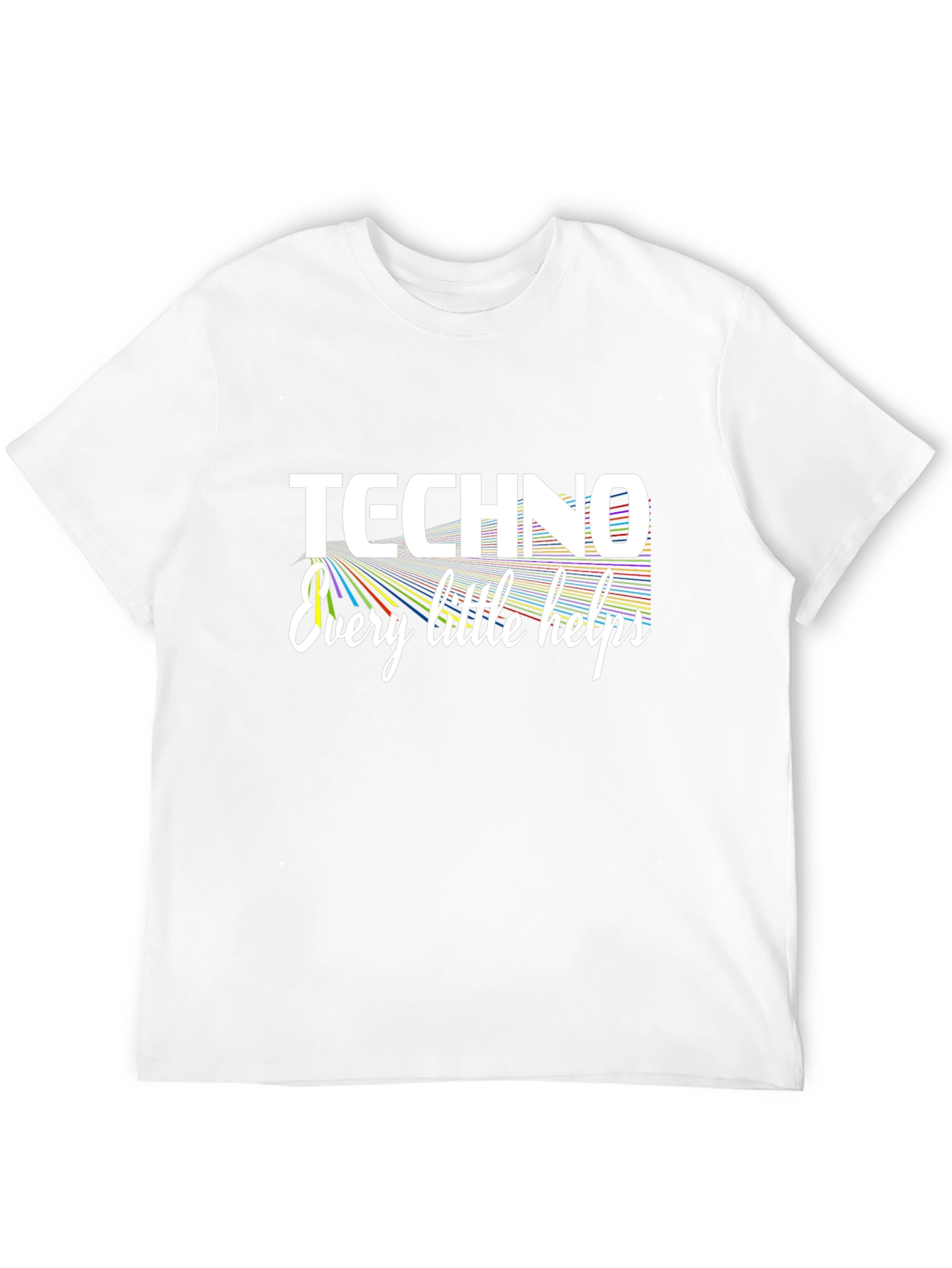 Techno Every Little Helps Black Graphic Tee