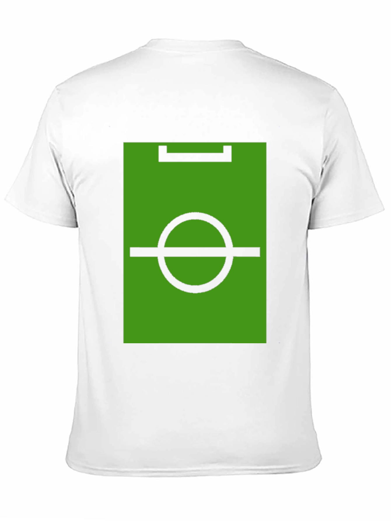 Soccer Field Graphic Tee - Black Cotton T-Shirt