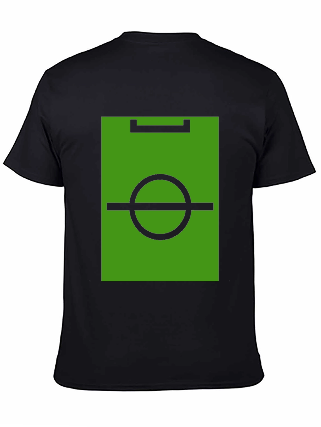Soccer Field Graphic Tee - Black Cotton T-Shirt