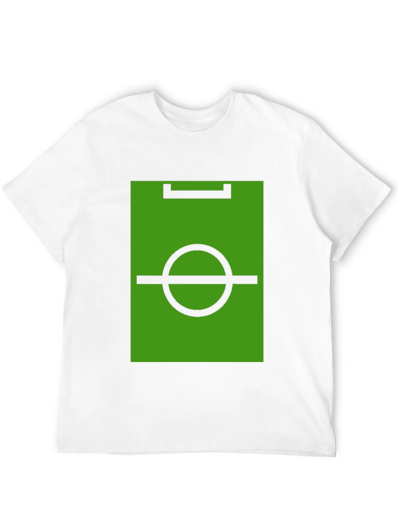 Soccer Field Graphic Tee - Black Cotton T-Shirt