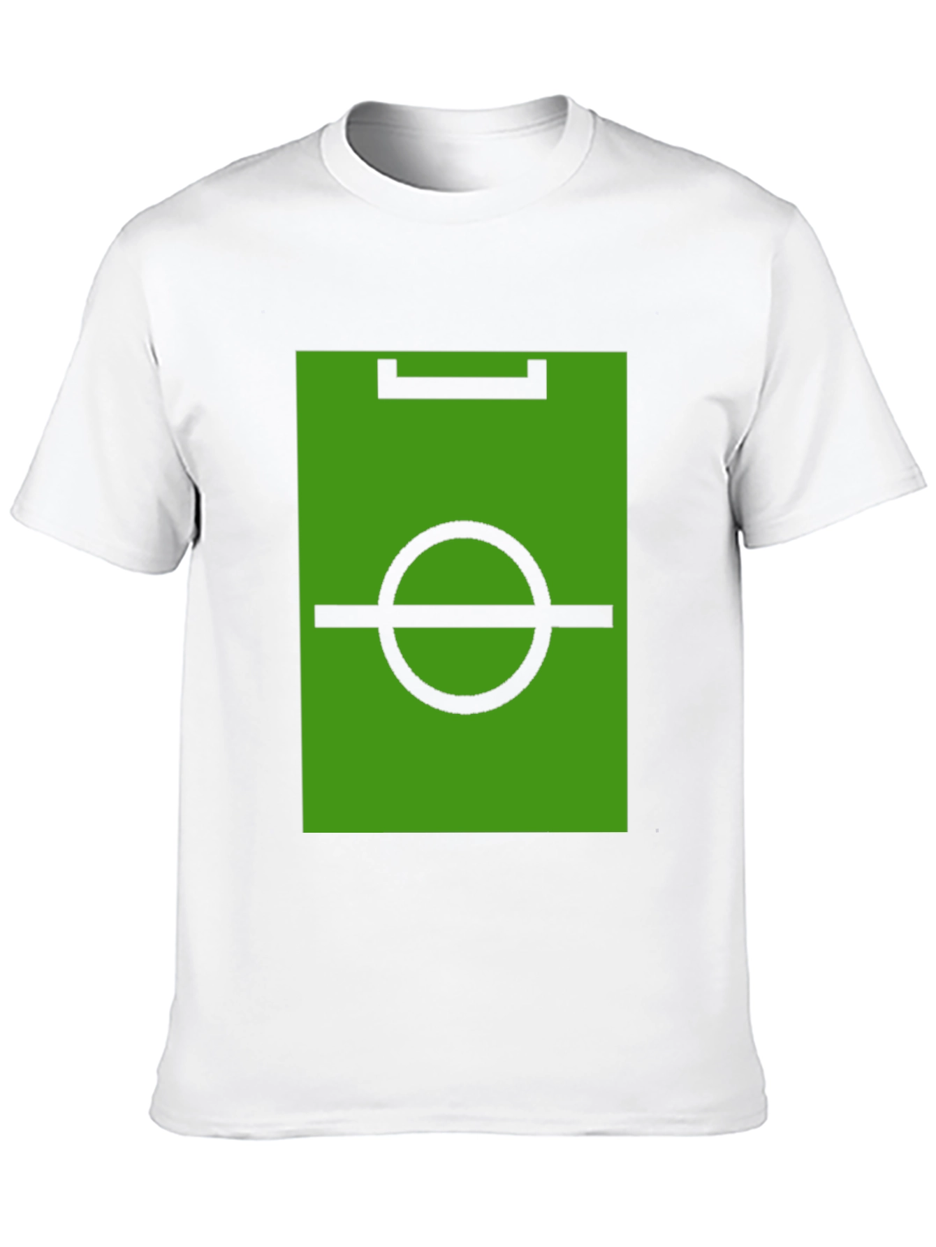 Soccer Field Graphic Tee - Black Cotton T-Shirt