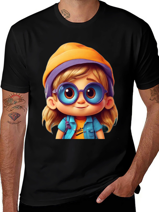 Cartoon Girl Graphic Tee - Unique Style