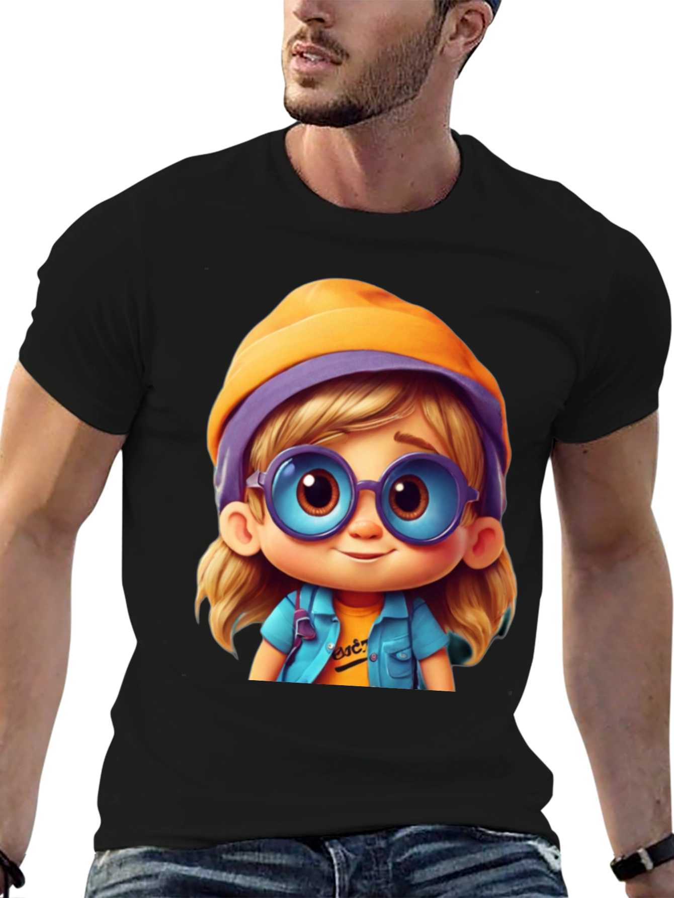 Cartoon Girl Graphic Tee - Unique Style