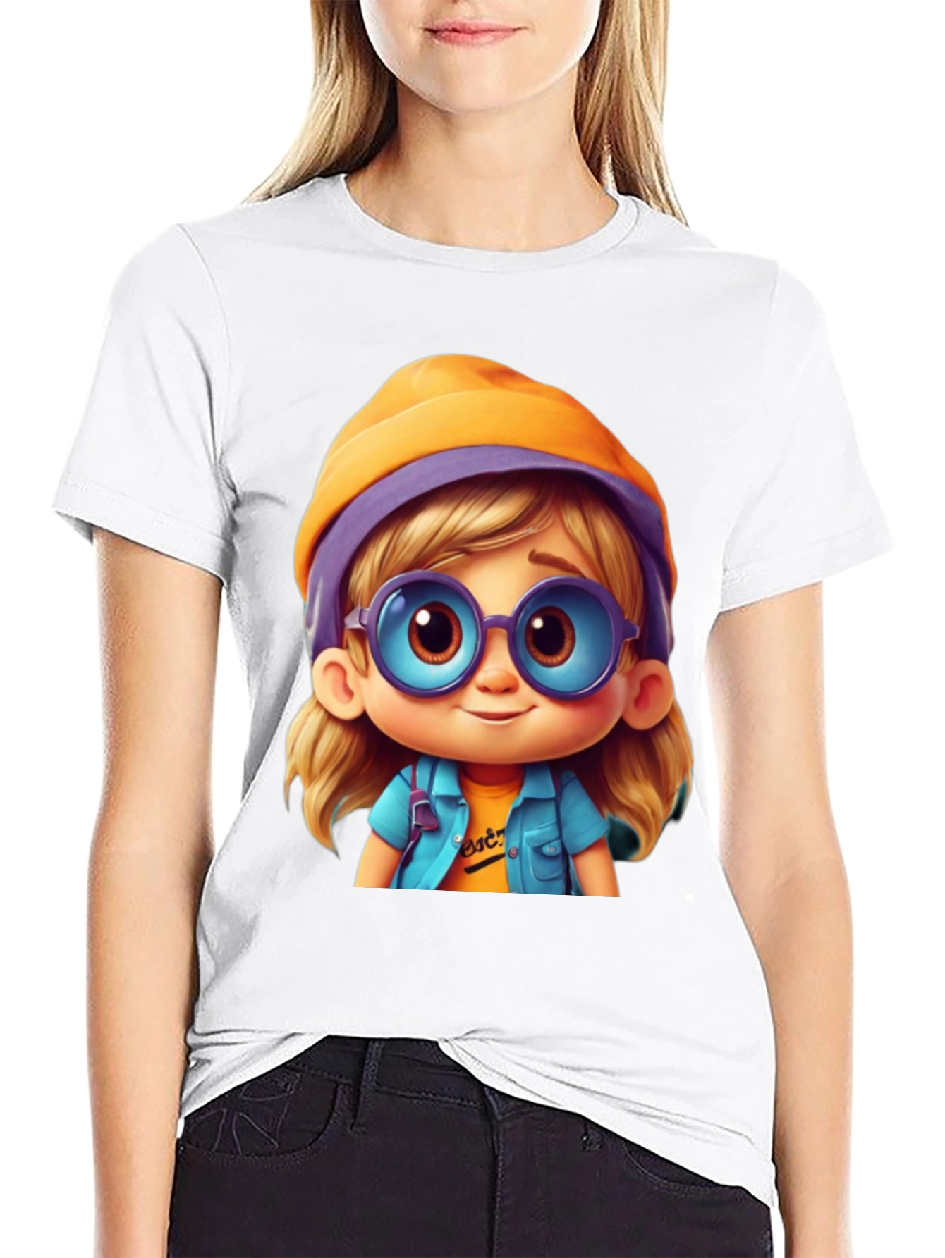 Cartoon Girl Graphic Tee - Unique Style