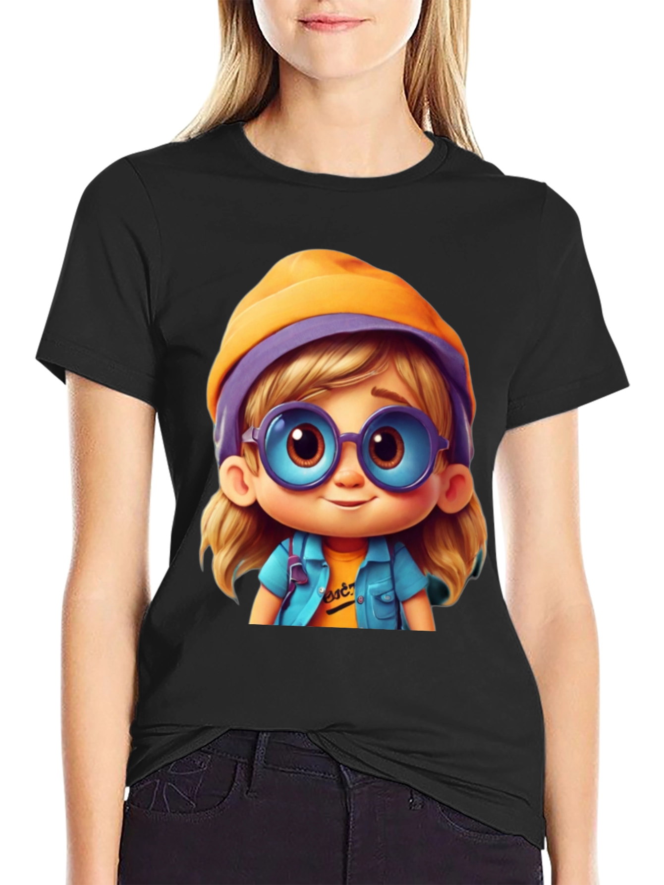 Cartoon Girl Graphic Tee - Unique Style