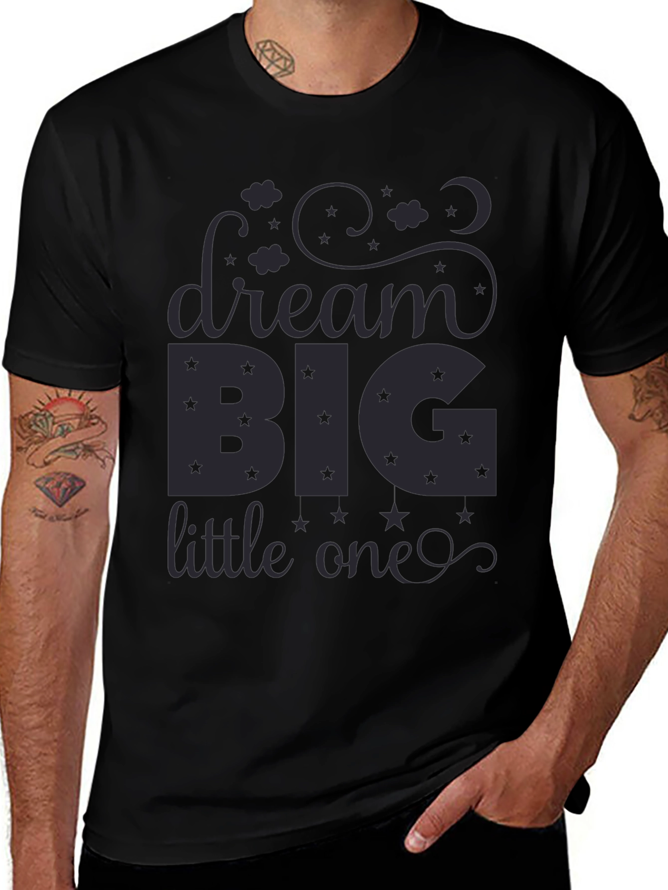 Dream Big Little One Black T-Shirt