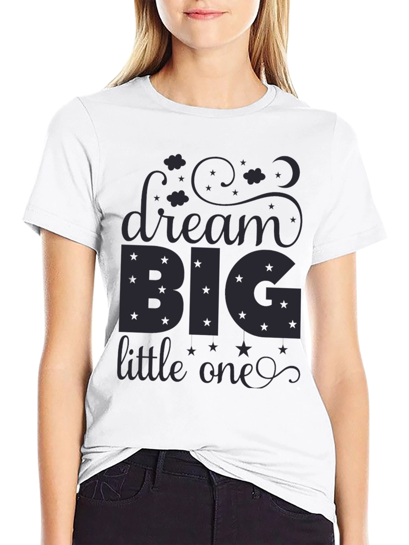 Dream Big Little One Black T-Shirt