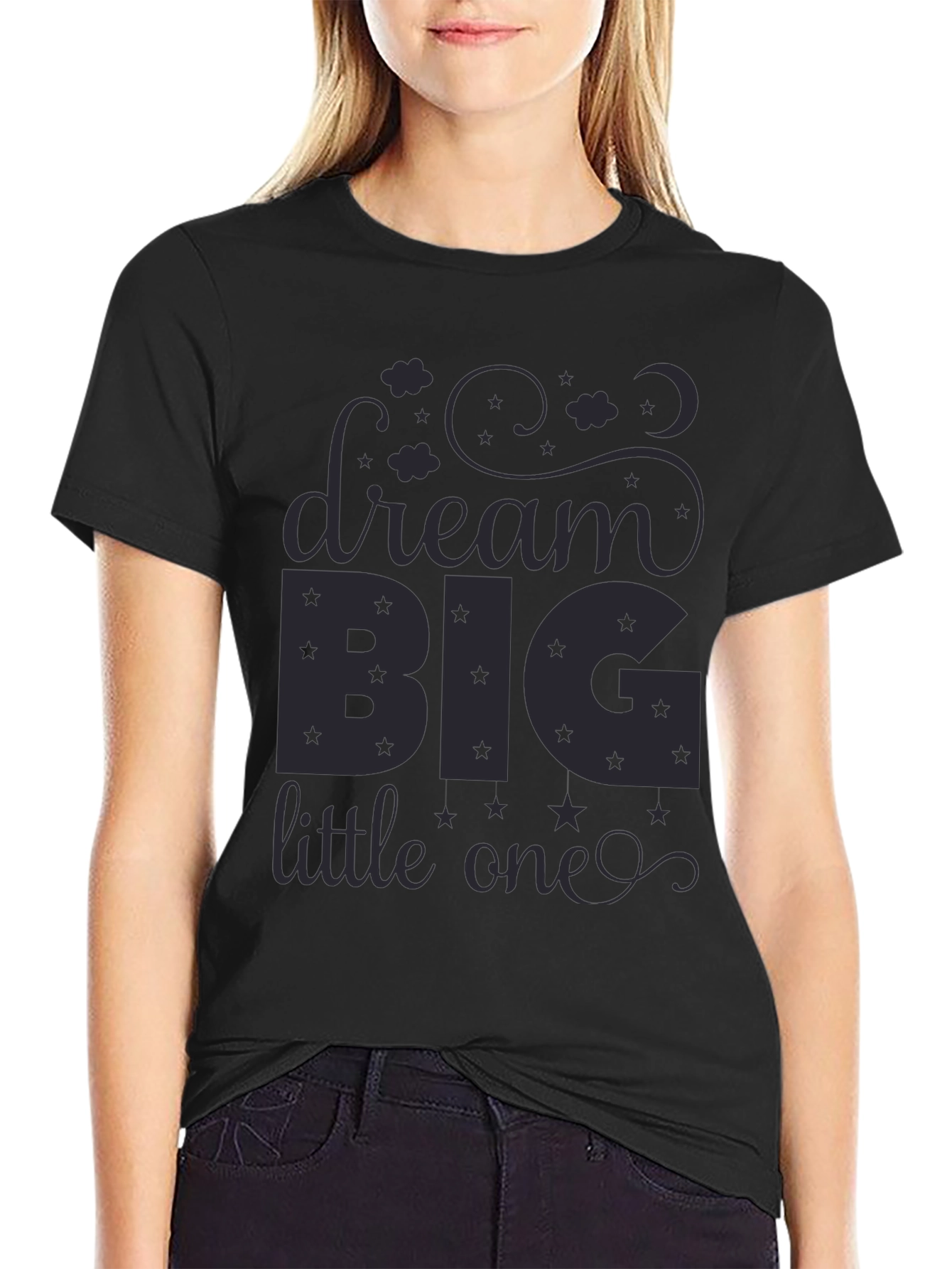 Dream Big Little One Black T-Shirt