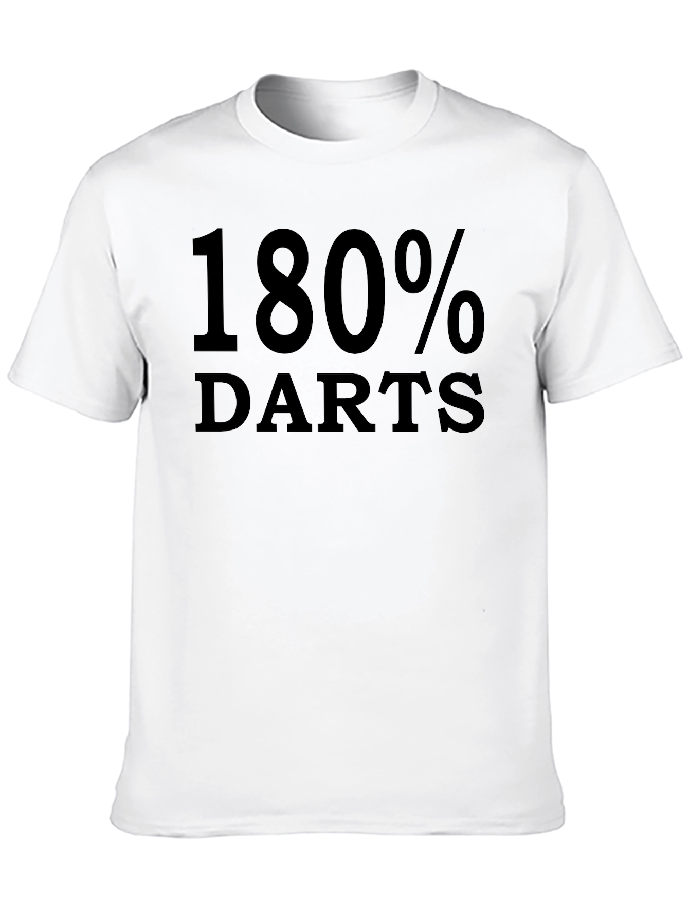 180% Darts Black T-Shirt - Dart Player Apparel